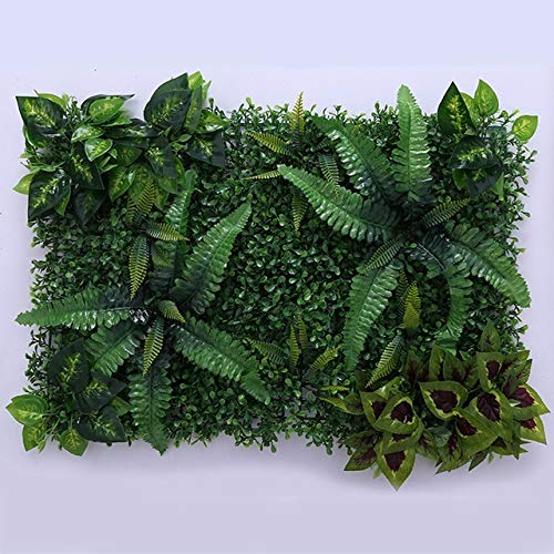 ShineBear 10-Piece Artificial Grass Wall Panel - Fake Persian Begonia Leaves Decor for Hotels, Stores, Backdrops & Window Displays | Indoor/Outdoor Carpet Grass Decoration (Color: D) - Perfect for Wedding, Party & Photo Booth Backgrounds