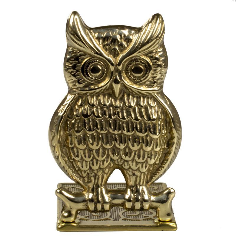 Stylish Brass Bookends Owl Design - Perfect for Home Office, Library, and Bookshelf Decor