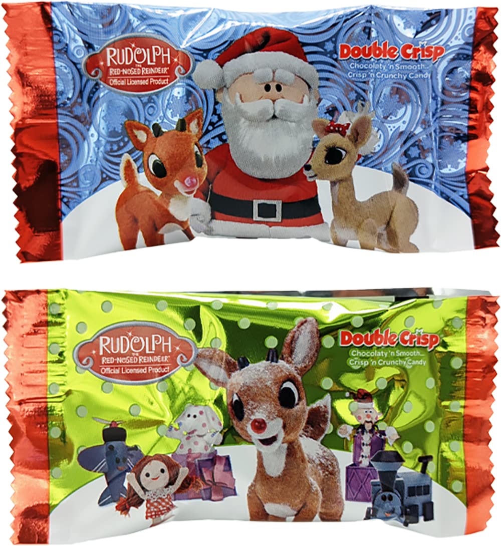 Christmas Rudolph Chocolate Holiday Treats - Double Crisp Milk Chocolate Pops - Individually Wrapped Kosher Certified Dairy - 2