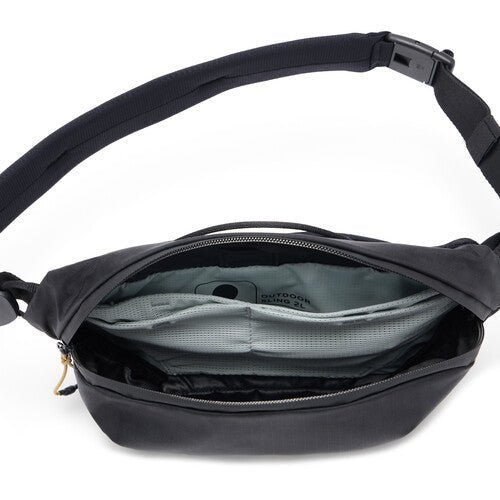 Peak Design Outdoor Sling 2L Black - Compact Camera Bag for Travel & Hiking - Waterproof Crossbody Sling Pack for DSLR, Mirrorless & Everyday Essentials