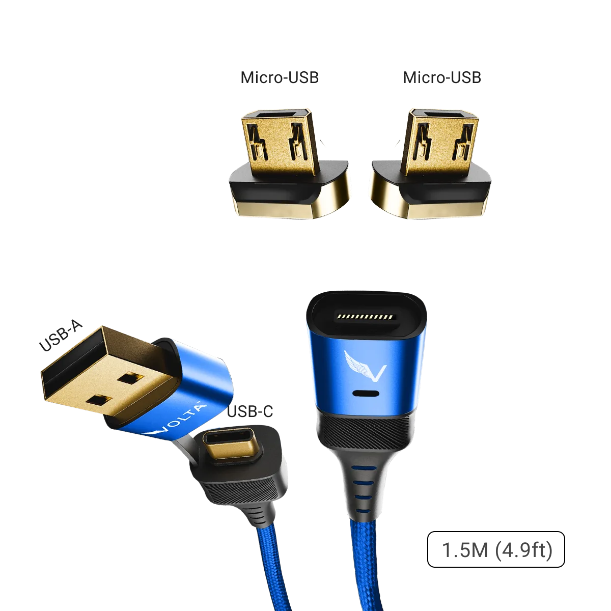 Volta MAX 240W USB-C Magnetic Charging Cable - Fast Charging for iPhone 15, MacBook, iPad, Samsung Galaxy | Perfect for Home, Office & Travel