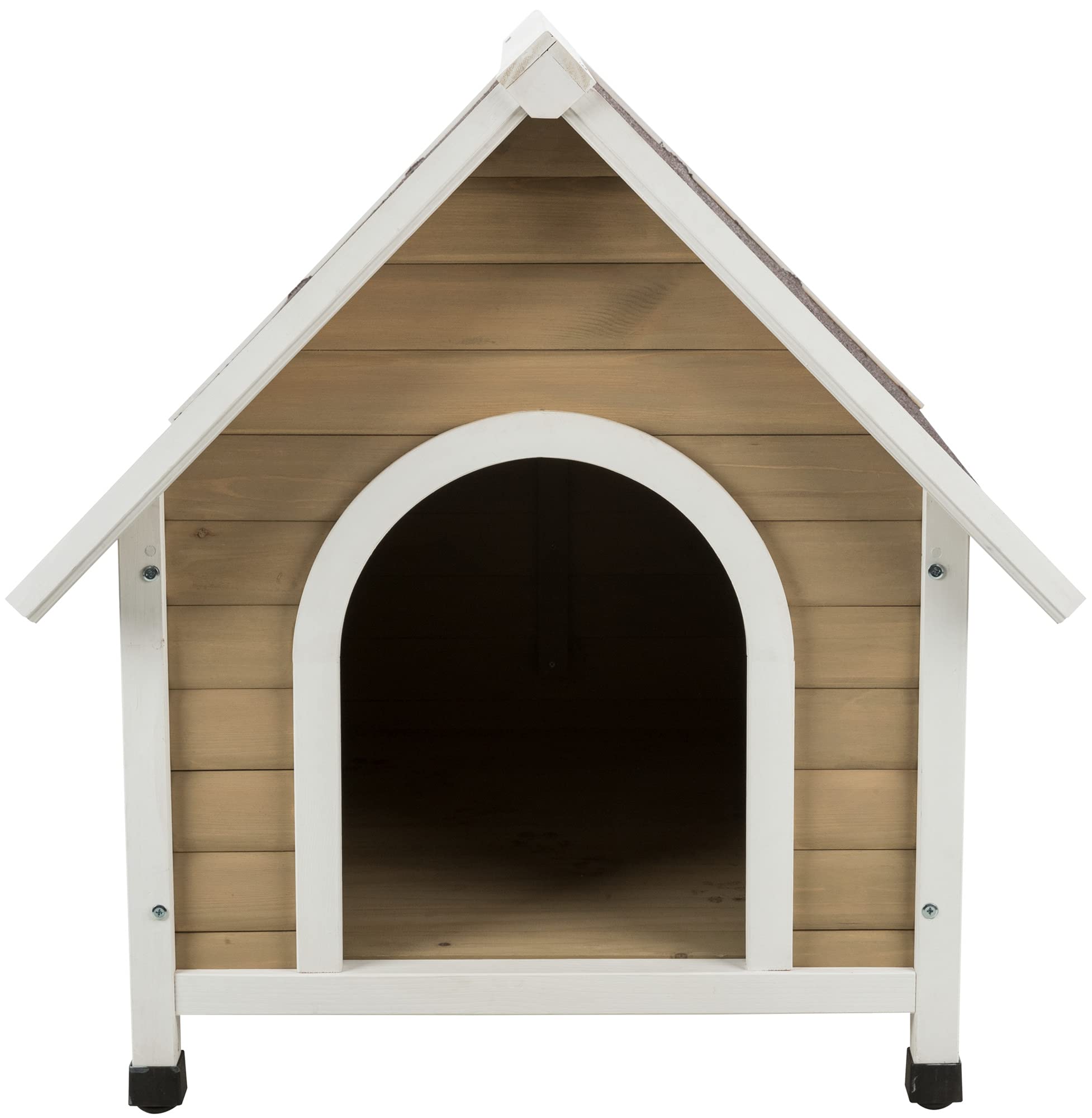 TRIXIE Nantucket Outdoor Dog House - Weatherproof Wooden Pet Shelter for Small & Medium Dogs - Perfect for Backyard, Patio & Garden Use