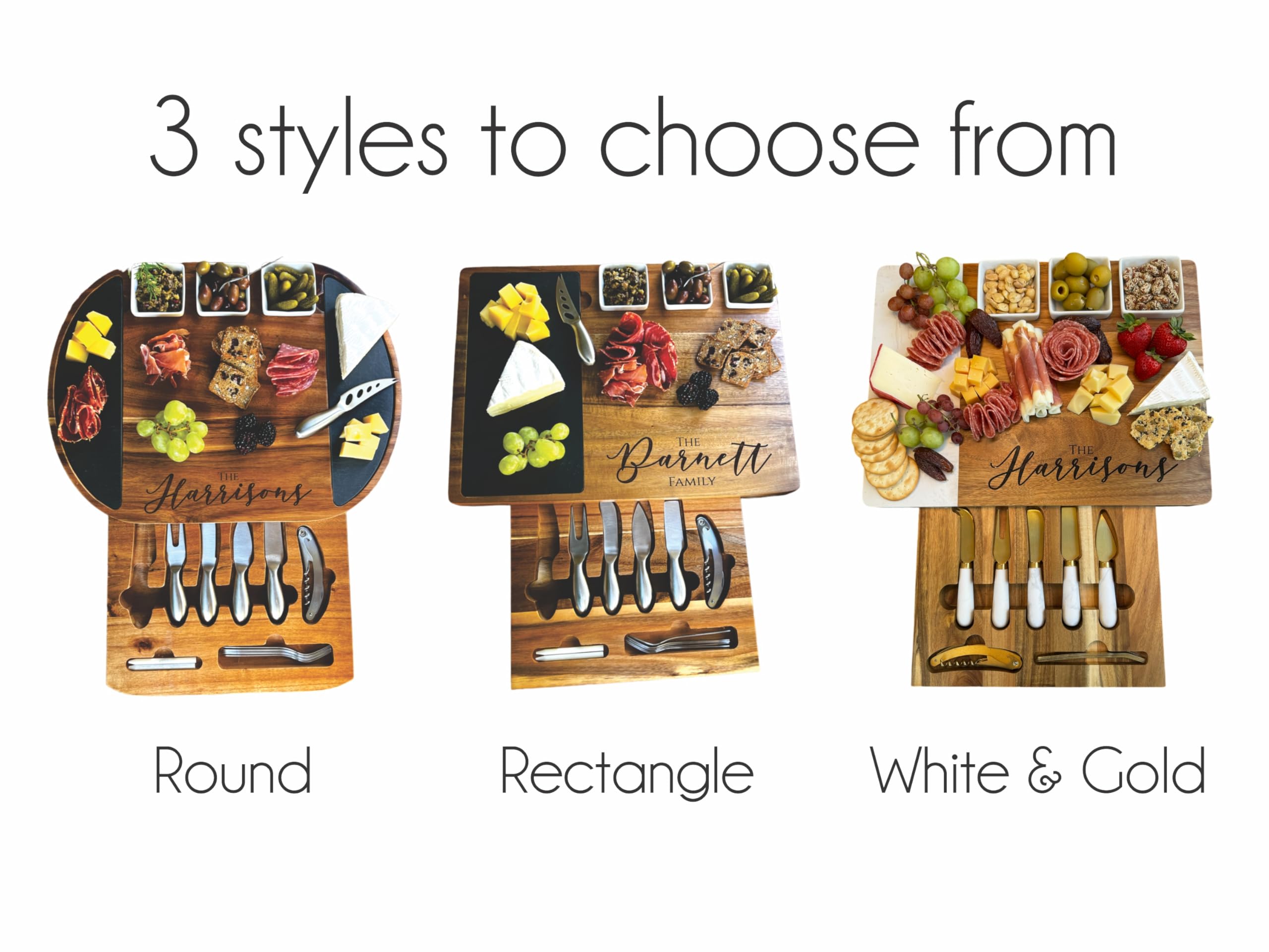 Personalized Charcuterie Board Set - 19pcs Cheese Board & Knife Gift Set with Custom Engraving | Perfect for Realtor Closing Gifts, Wedding Presents, Housewarming Parties & Entertaining Guests