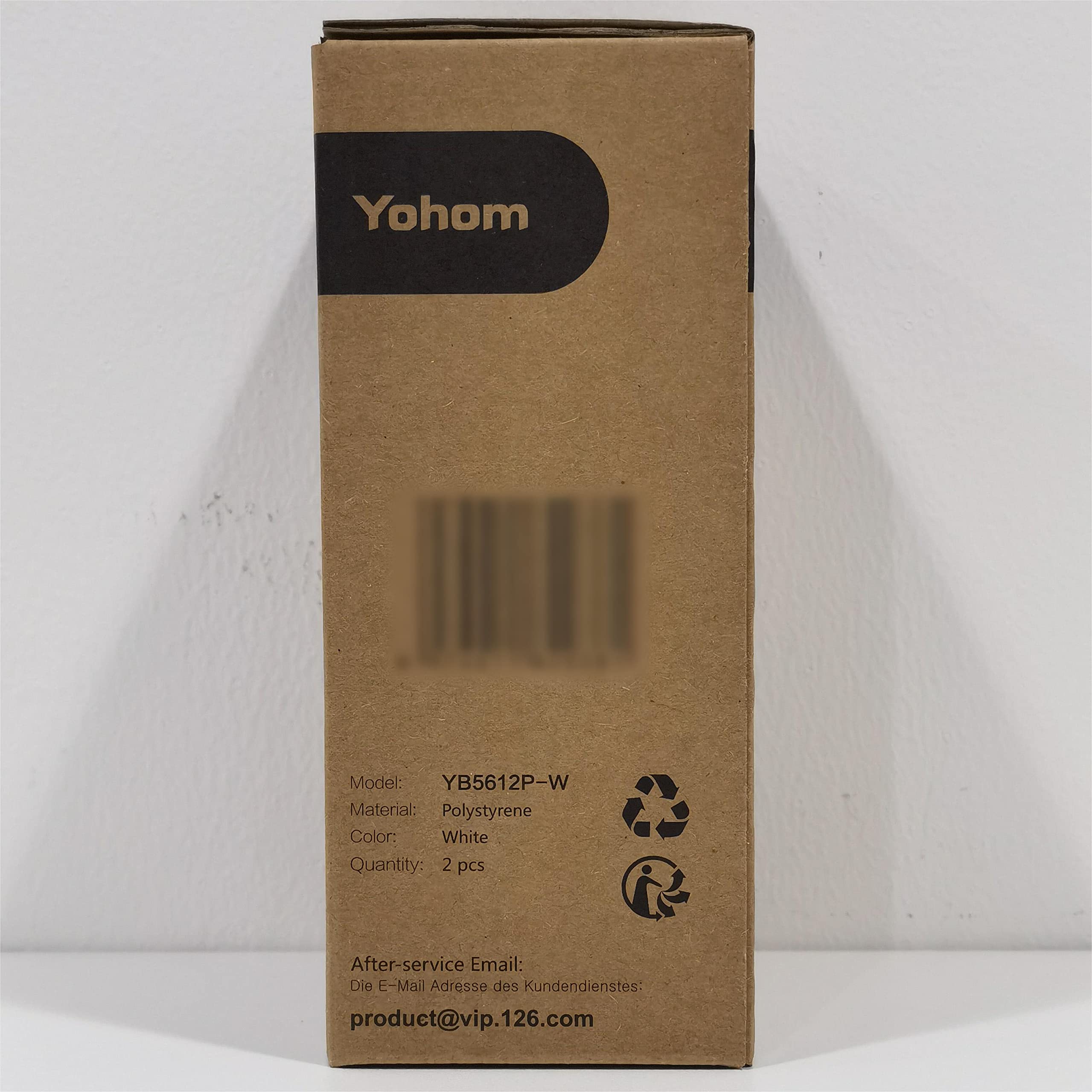 YOHOM 2-Pack White Wall Mounted Adhesive Soap Dish with Drain Tray - Plastic Shower Bar Soap Holder for Bathroom, Tub & Kitchen - Perfect for Showers, Sinks and Countertop Organization