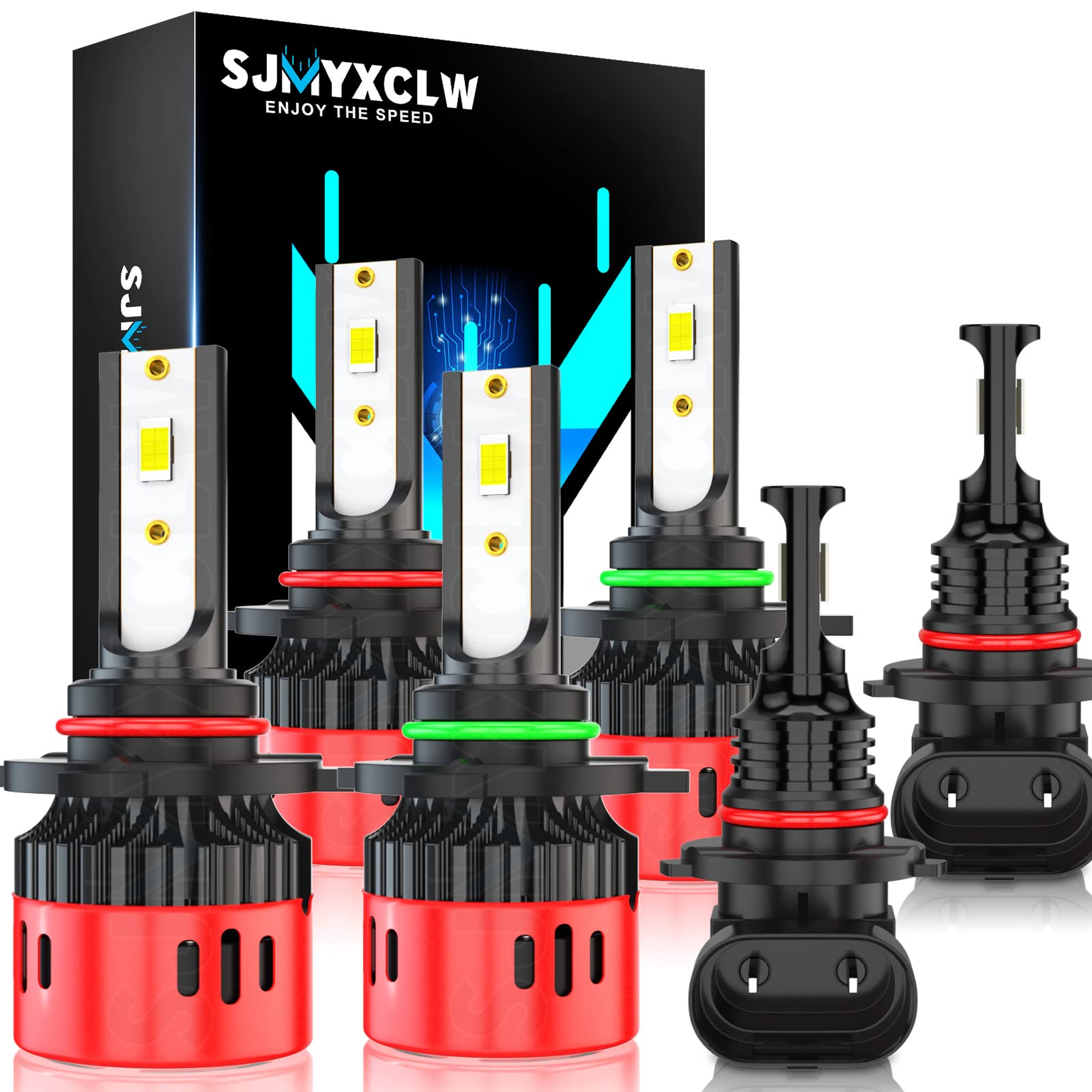 2004-2006 Chevy Silverado LED Headlight Bulbs Combo - 9005 9006 HB3 HB4 High & Low Beam + 9145 Fog Light Bulbs - 6000K Super Bright Cool White - Plug & Play (Pack of 6) - Perfect for Night Driving & Off-Road Adventures