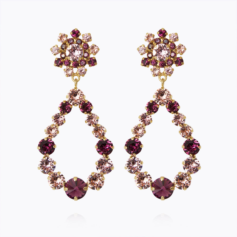 Grace Earrings - Elegant Violet Combo for Women | Perfect for Weddings, Parties & Everyday Wear
