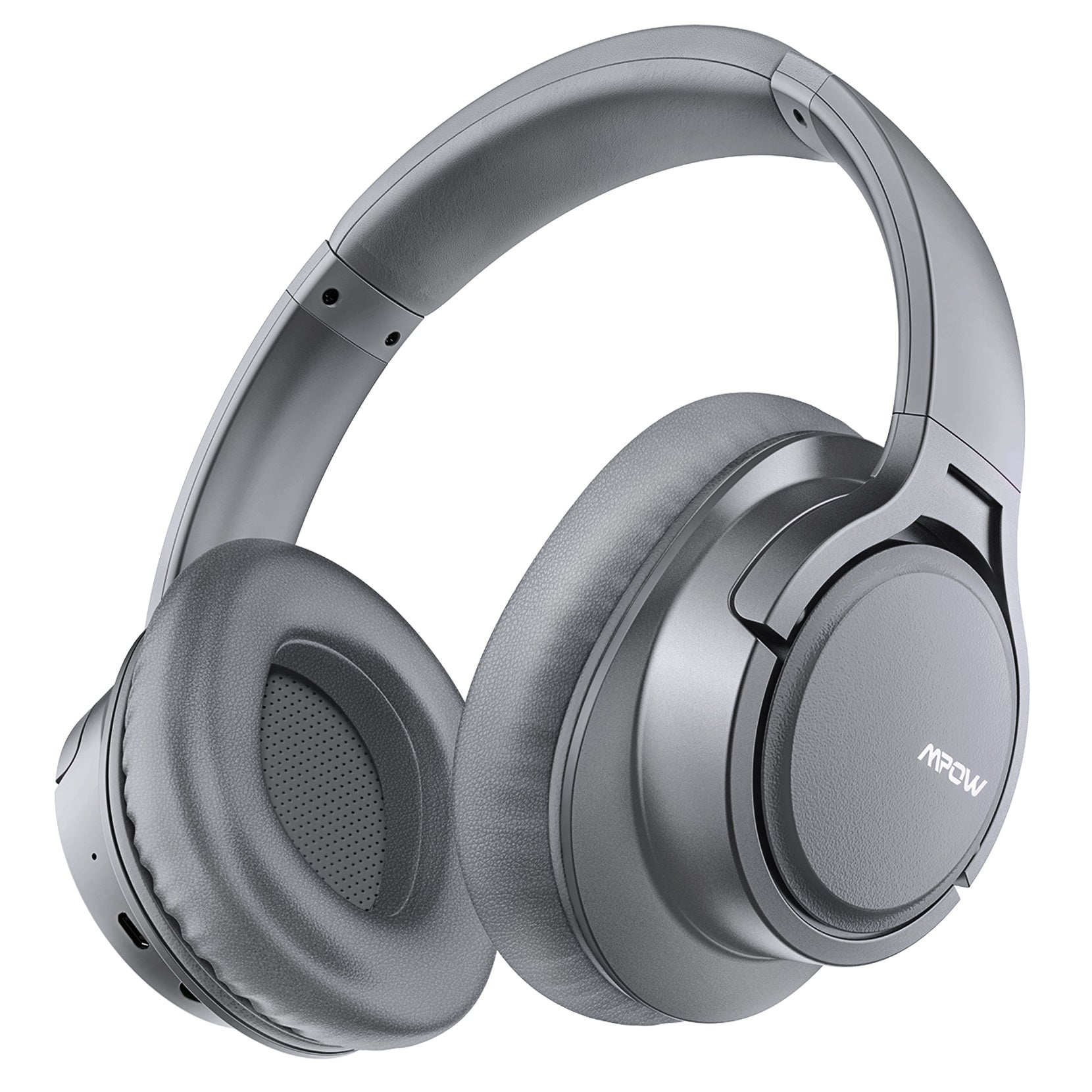 Mpow H7 Wireless Bluetooth Over-Ear Headphones with Noise Isolation, Light Gray - Perfect for Travel, Work, and Home Entertainment