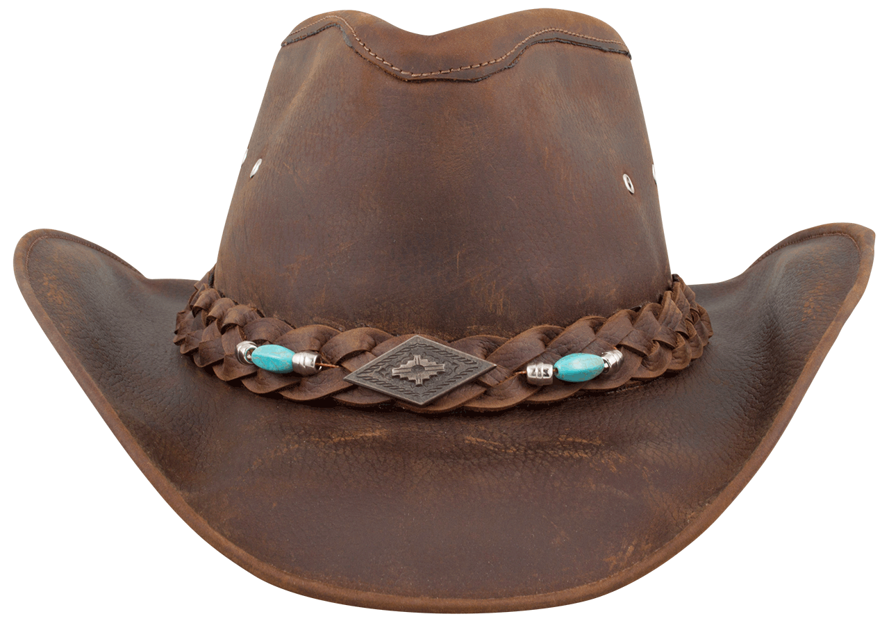 Bullhide Royston Genuine Leather Cowboy Hat - Premium Brown Western Style for Men | Perfect for Rodeo, Ranch Work & Country Fashion