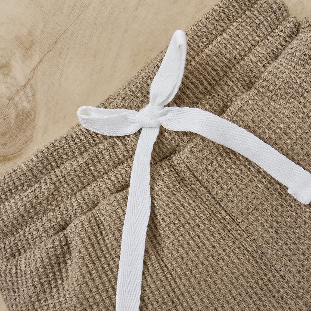 Yccutest Unisex Baby Romper & Pants Set - Soft Waffle Knit Long Sleeve Outfit for Newborn & Toddler (0-24 Months) | Fall Winter Infant Clothes for Boys & Girls | Perfect for Playdates, Family Photos & Cozy Home Wear
