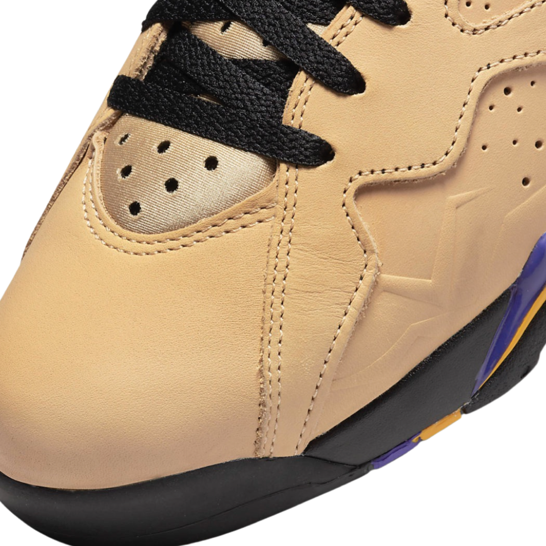 Air Jordan 7 Retro Sneakers - Vachetta Tan/Shimmer/Black Sapphire Colorway | Men's Basketball Shoes for Casual Wear & Street Style