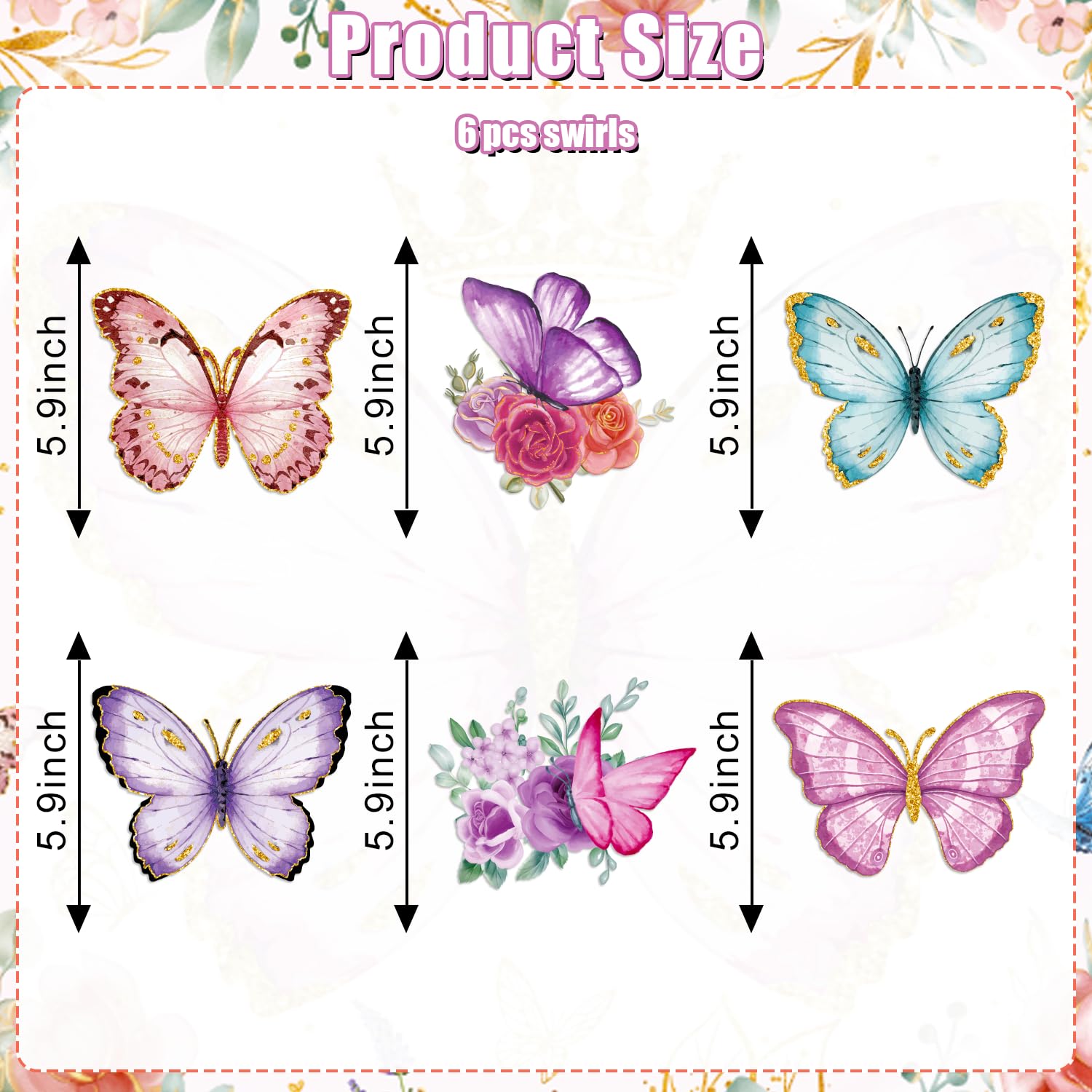 164-Piece Butterfly Birthday Party Tableware Set - Baby Shower Decorations, Butterfly-Themed Plates, Cups & Napkins for Girls Birthday Party & Baby Shower Decor - Perfect for Birthday Celebrations, Baby Showers & Themed Parties