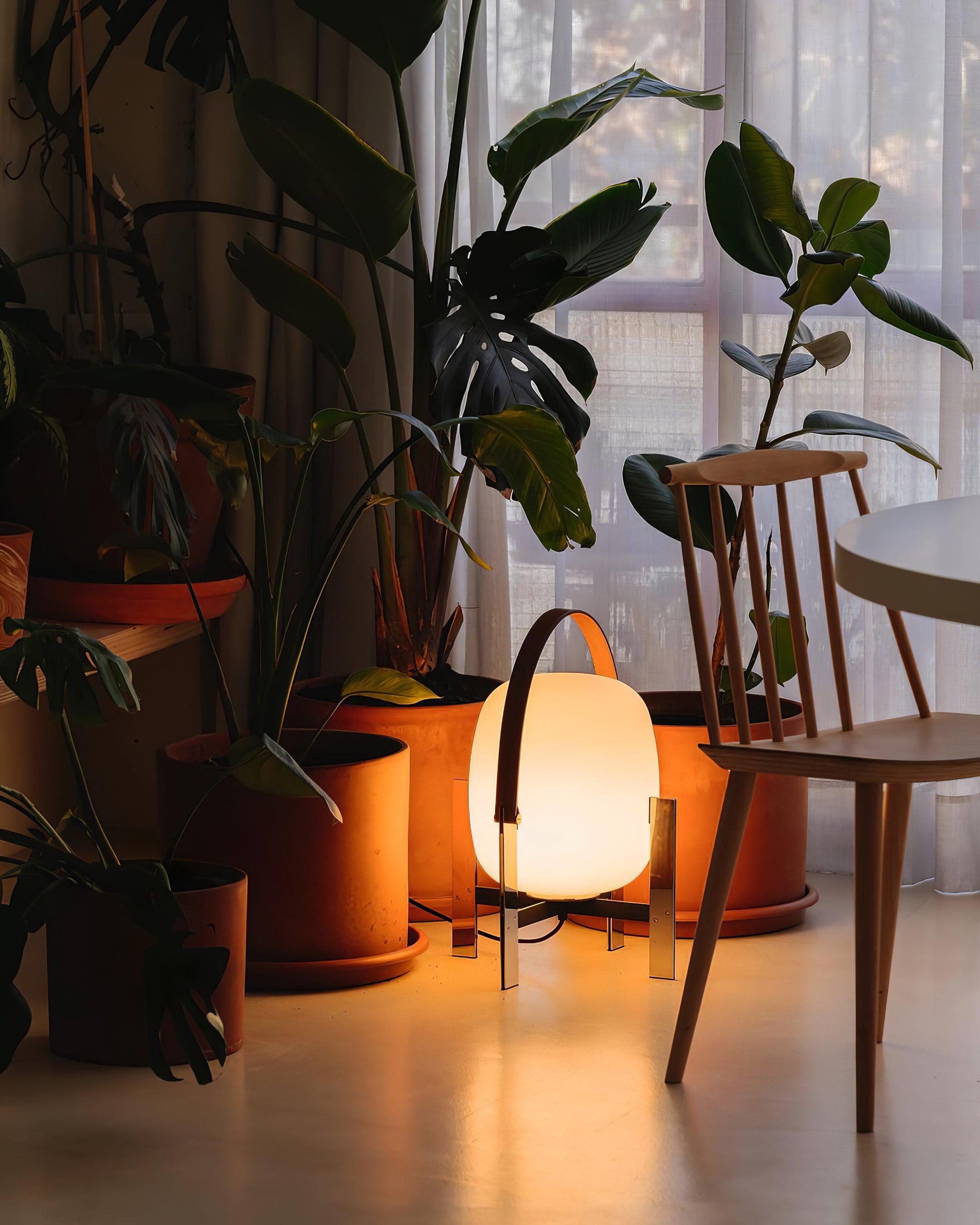 Portable LED Metal Table Lamp - Rechargeable Battery Operated Lantern for Indoor/Outdoor, Camping, Emergency & Decorative Lighting