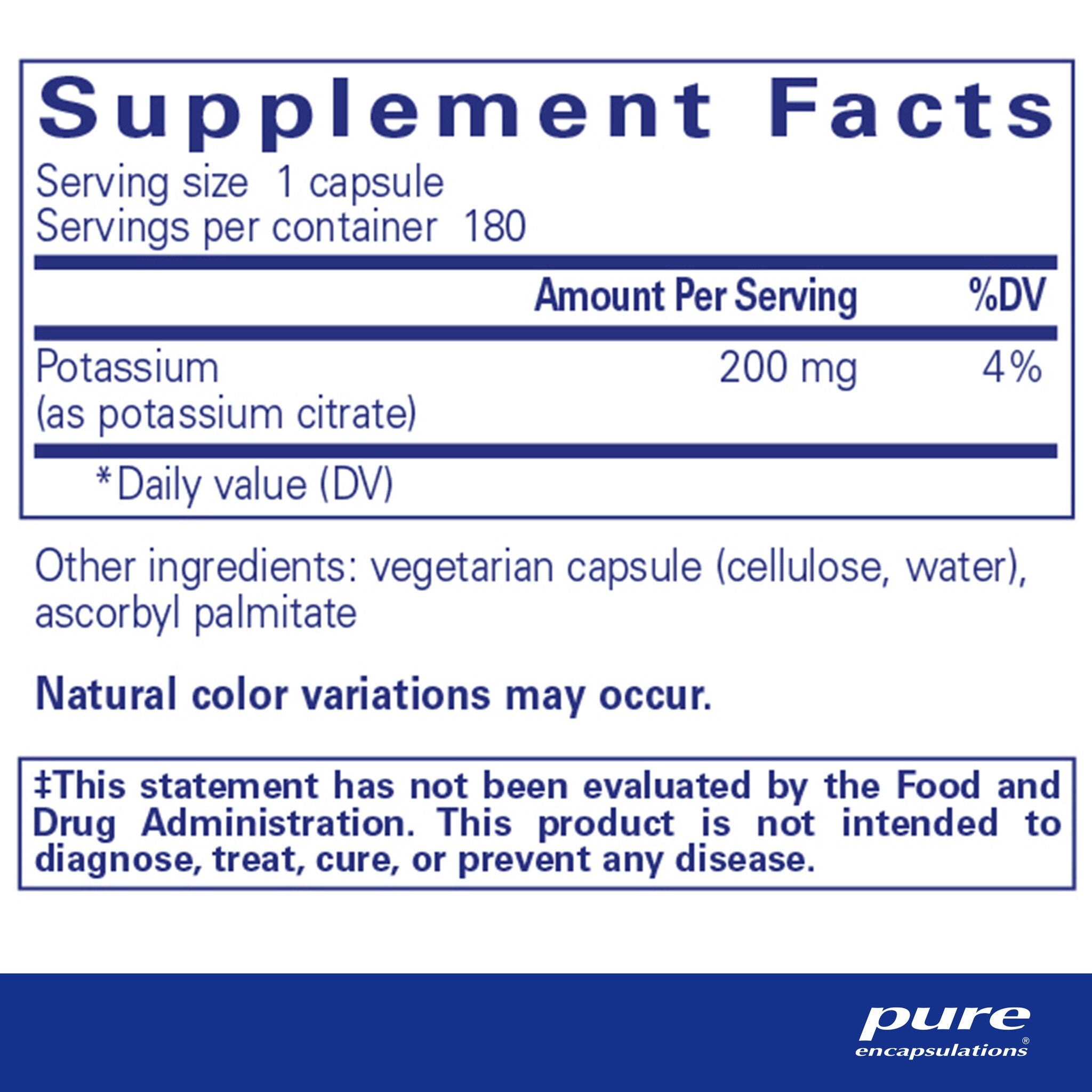 Pure Encapsulations Potassium Citrate Supplement - 99mg Potassium per Serving - Supports Heart Health & Muscle Function - Ideal for Athletes & Active Lifestyles