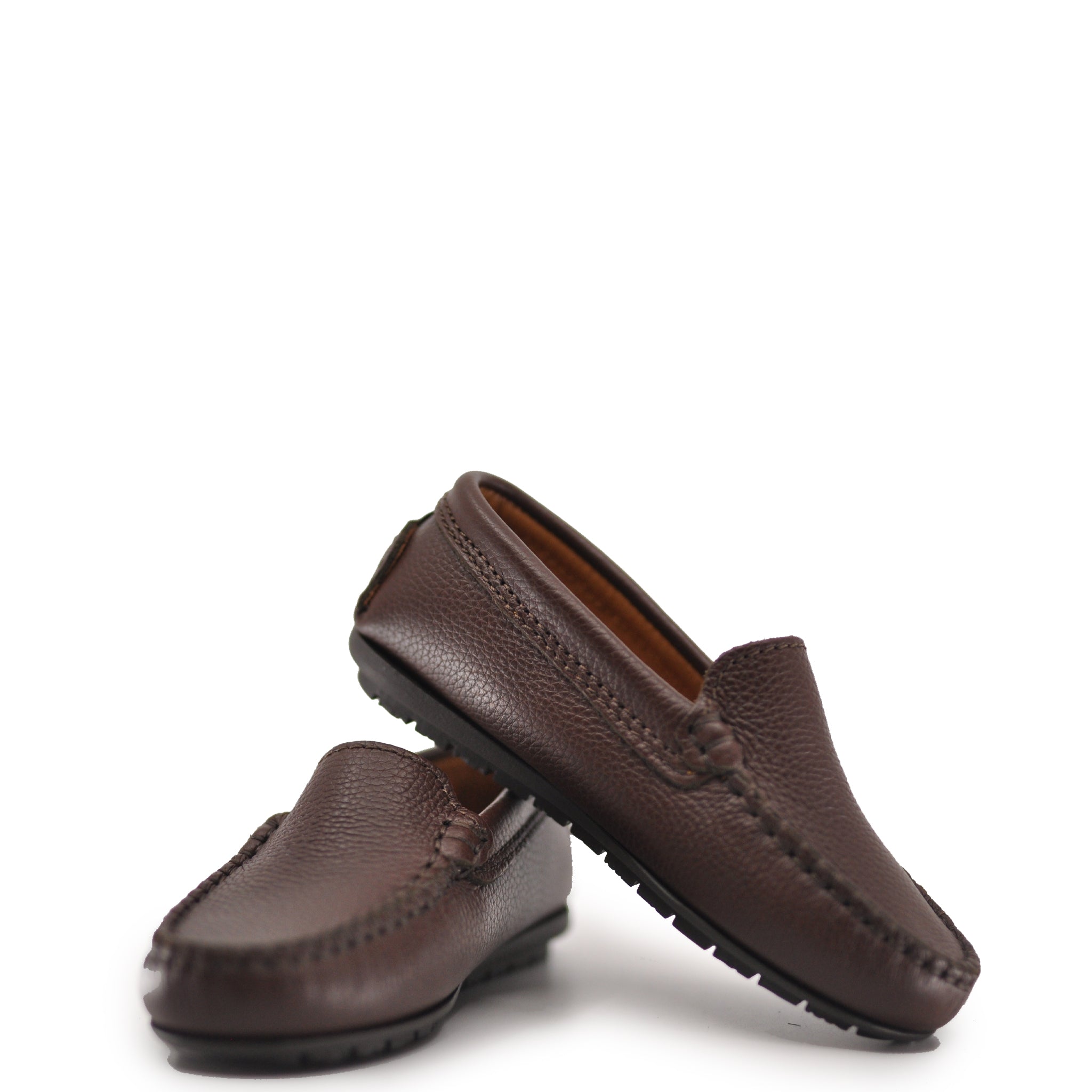 Atlanta Moccasin Loafers for Men - Genuine Leather Slip-On Shoes with Pebbled Texture - Perfect for Business Casual, Office & Travel