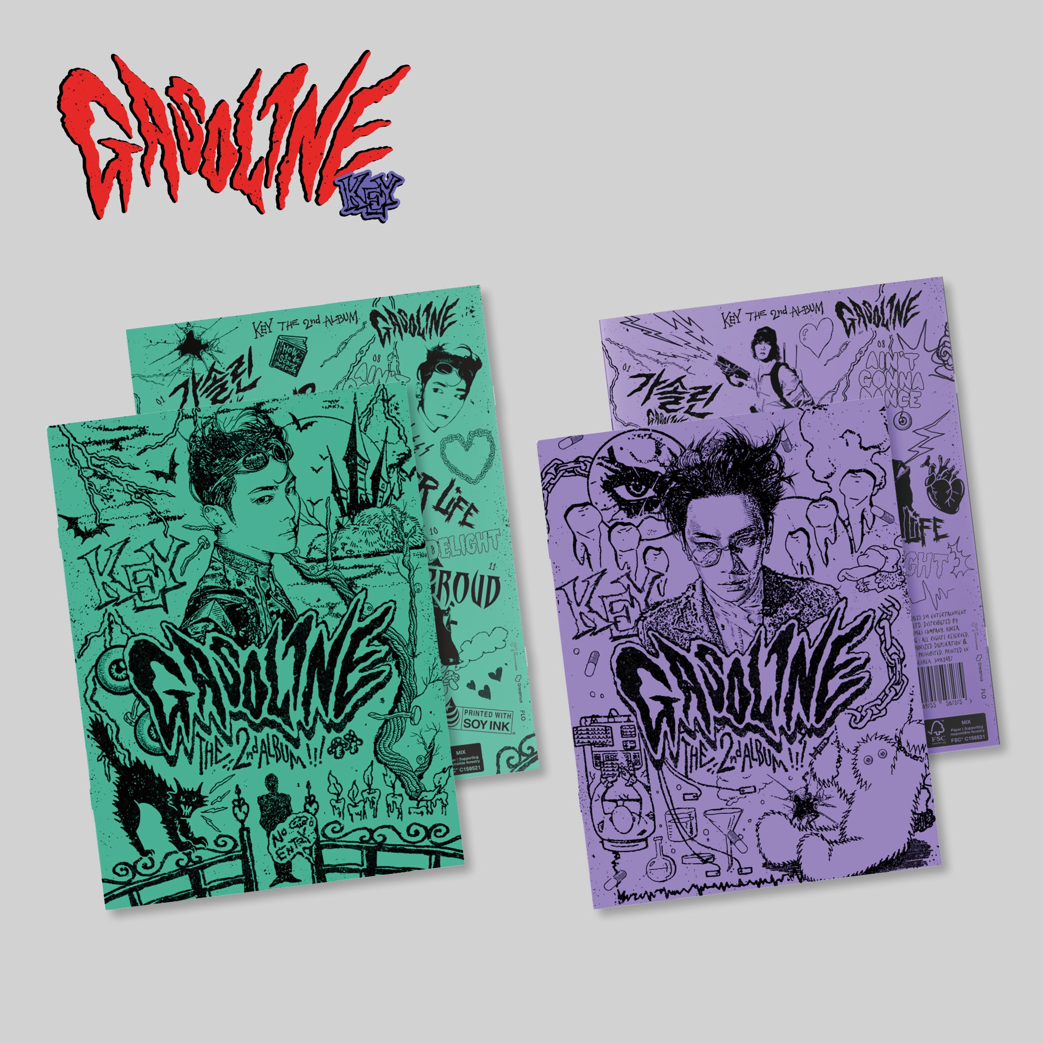 SHINee KEY 2nd Album 'GASOLINE' - K-Pop CD with Photobook | Perfect for K-Pop Collectors & SHINee Fans