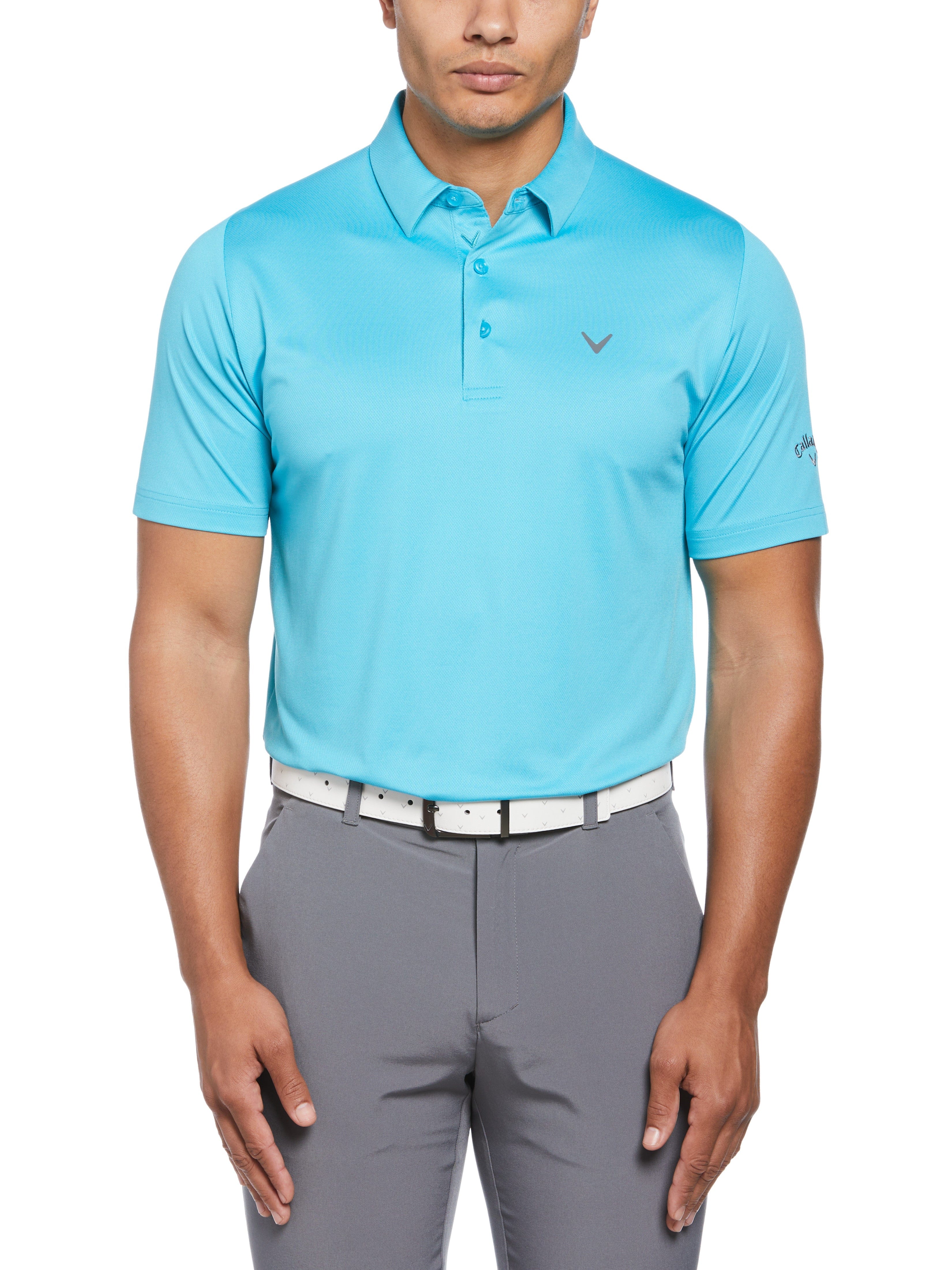 Men's Swing Tech™ Solid Polo Shirt - Moisture Wicking & Breathable Golf Shirt for Men - Perfect for Golf, Casual Wear & Outdoor Activities