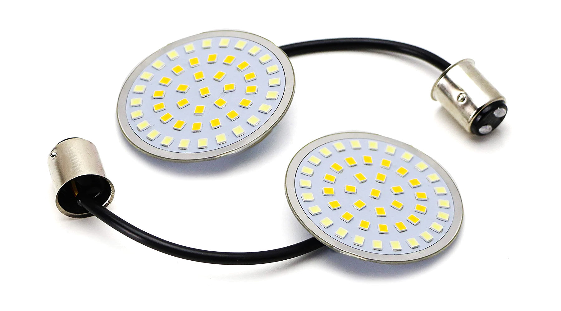 2 Pack White/Amber 1157 Switchback LED Turn Signal Lights for Harley Davidson Motorcycles - Compatible with Touring, Softail, Dyna Models - Daytime Running Lights & Turn Signals