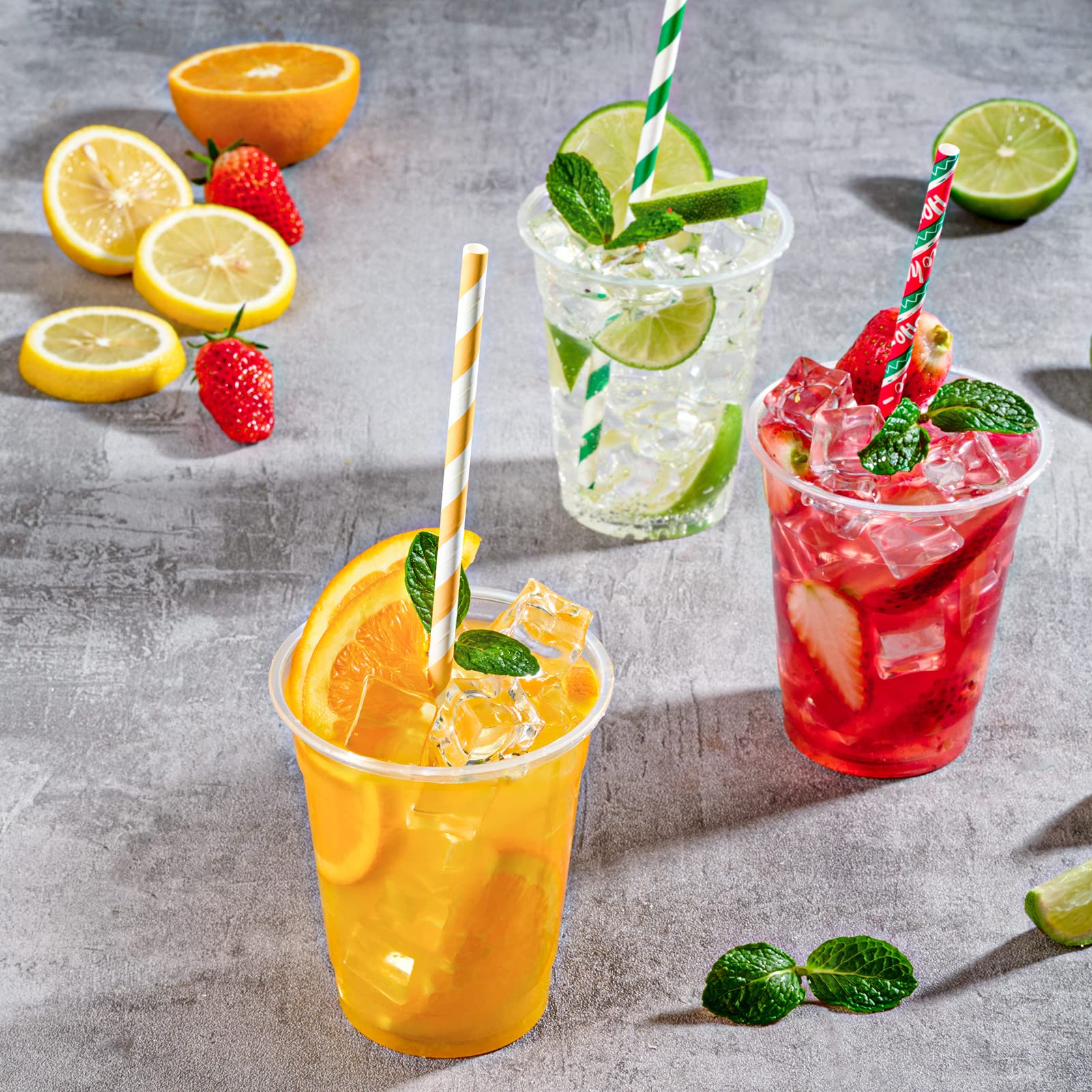 FOCUSLINE 300 Pack 12 oz Clear Plastic Cups - Disposable Drinking Cups for Water, Juice, Soda & Iced Coffee - Perfect for Parties, Picnics & Office Use