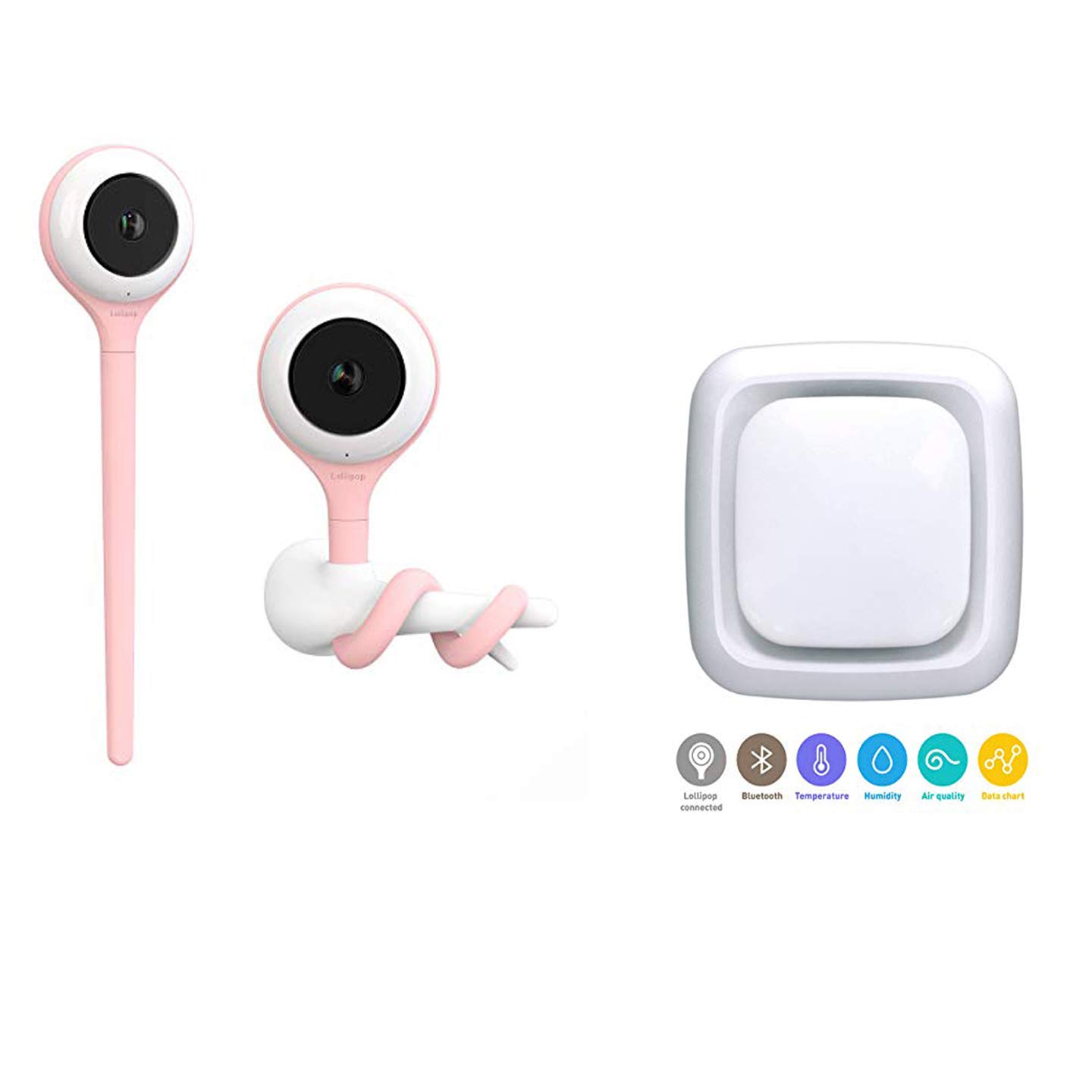 Lollipop Smart Baby Monitor with HD Camera & Audio - 1080p Video Baby Monitor with Crying Detection, Night Vision & 2-Way Talk - Wireless Nursery Camera for Home Security & Baby Safety (Ideal for Newborns & Toddlers)