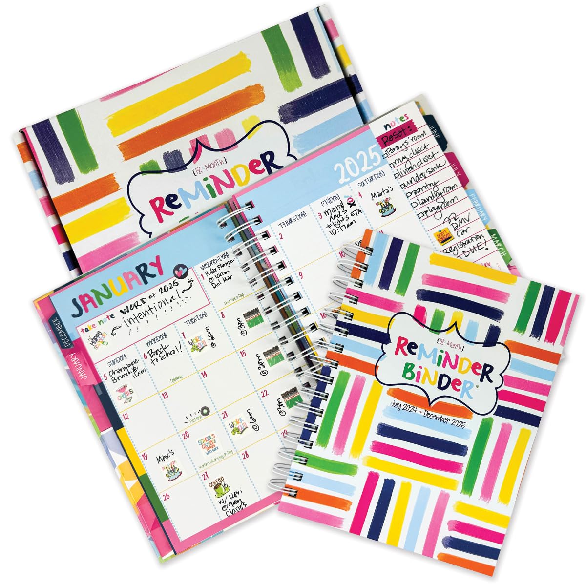 Premium Reminder Binder Planner with 361 Stickers - Weekly & Monthly Views, Hard Cover, Elastic Closure, Dividers, Pockets & To-Do Lists - Includes Keepsake Box (Valid Through Dec 2025) - Perfect for Work, School & Personal Organization
