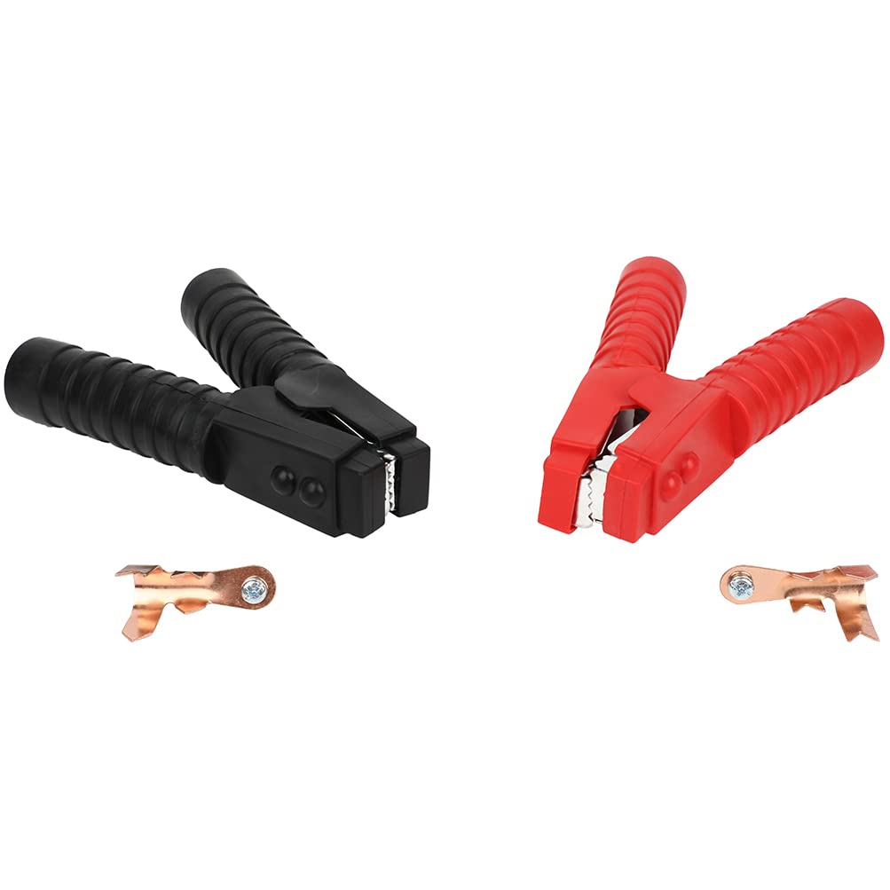 SCITOO 2-Pack 1000A Heavy Duty Jumper Cable Clamps - Pure Copper Alligator Clips for Car, Auto, Vehicle & Boat Battery Charging - ETL/CETL Certified (Red & Black) - Perfect for Emergency Jump Starts & Battery Maintenance