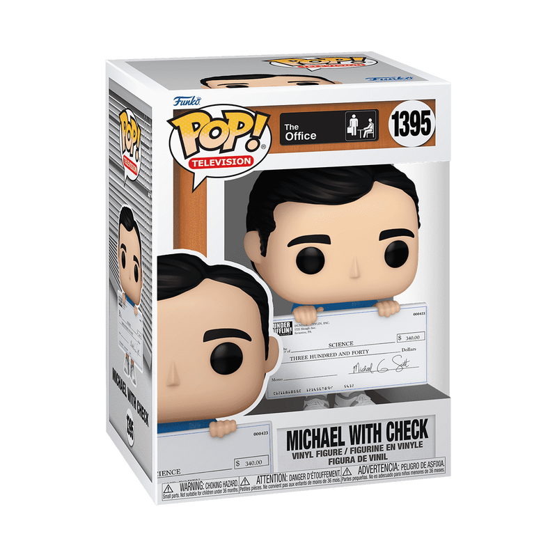 Michael With Check Funko Pop TV Show Collectible Figure #1395 with Protector Case - Perfect for Display, Gifts, and Pop Culture Fans