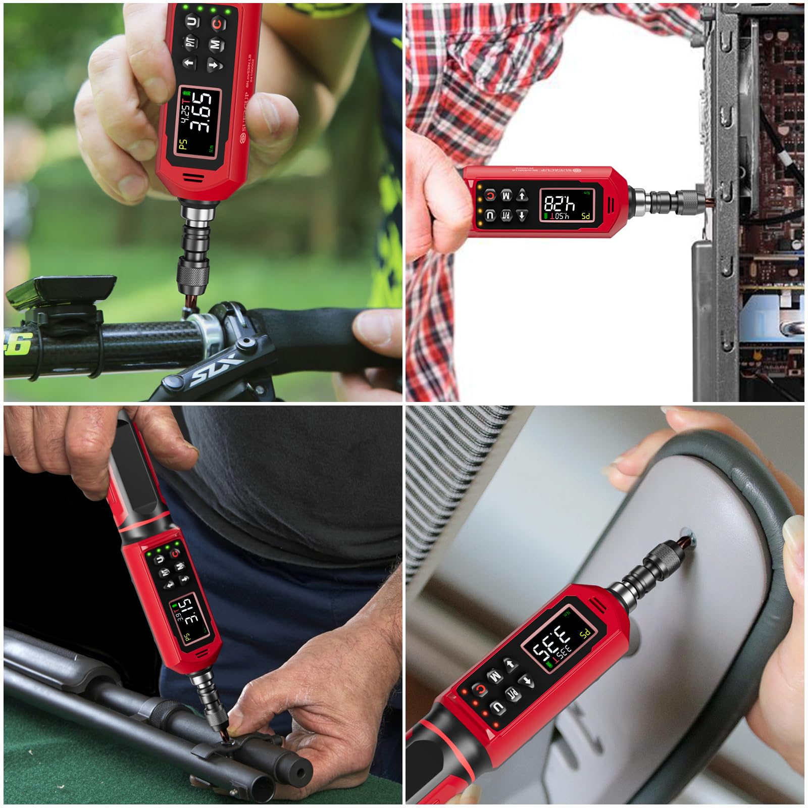 Precision Digital Torque Screwdriver 1.5-88.5in-lbs (0.15-10Nm) with ±1% Accuracy - LED Alarm, Buzzer & Vibration - 9 Preset Modes & Data Storage - Perfect for Bike Repair, Gunsmithing, Scope Mounting and Electronics Assembly