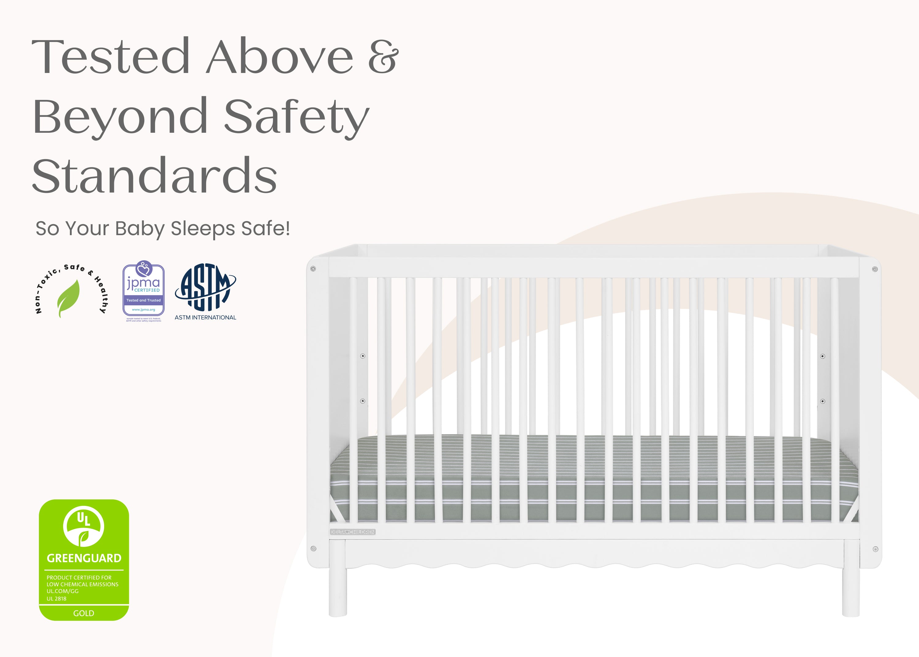 William 4-in-1 Convertible Baby Crib - Greenguard Gold Certified, Toddler Bed & Daybed - Safe Nursery Furniture for Newborns to Kids | Perfect for Modern Nursery, Bedroom & Daycare