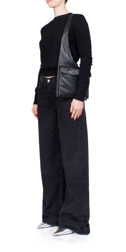 Clara Low Rise Baggy Jeans for Women - Stretch Denim Pants with Mascara Wash | Casual Streetwear & Everyday Outfits