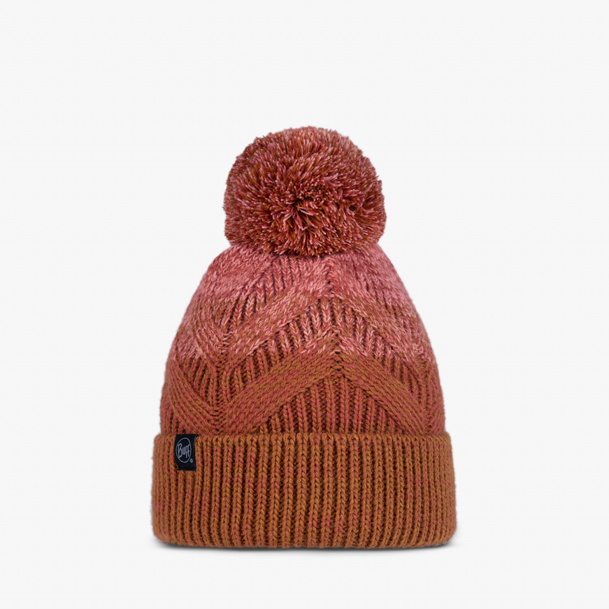 BUFF Knit Hat for Women - Soft Winter Beanie with Cinnamon Masha Design - Warm Fleece Lined Skull Cap for Outdoor Activities, Hiking, and Cold Weather Fashion
