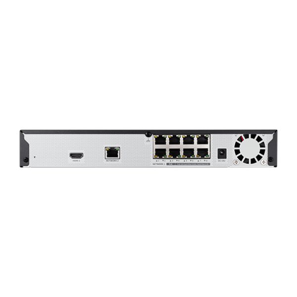 Samsung Wisenet QRN-830S 8-Channel NVR Security System - Single Bay Network Video Recorder for Home & Business Surveillance | 4K IP Camera Support, Remote Monitoring, Smart Motion Detection