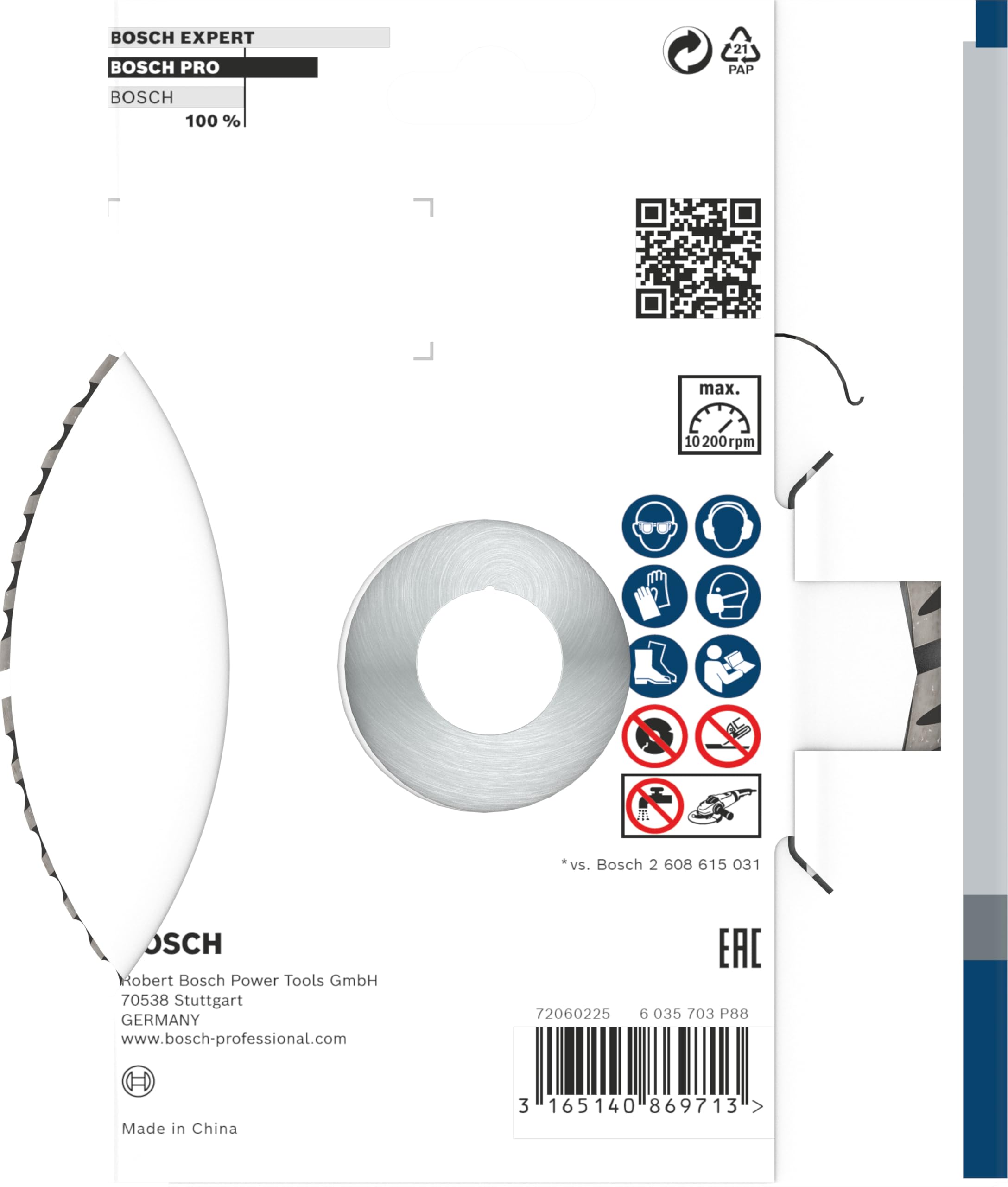 Bosch 1x PRO Multi Material Diamond Cutting Disc - 150mm for Angle Grinders - Concrete & Reinforced Concrete Cutting - Professional Tool Accessory for Construction & DIY Projects