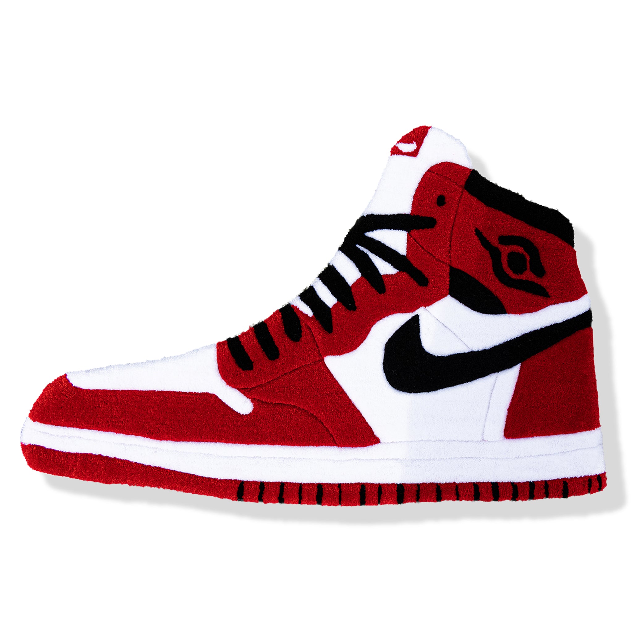 Authentic Air Jordan 1 OG Chicago Sneaker Handmade Rug - Perfect for Sneakerhead Home Decor & Basketball Fan Gift