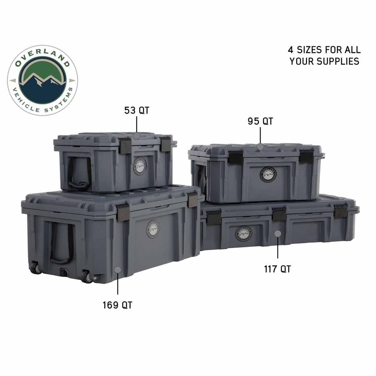 Overland Vehicle Systems 117 Quart Dry Storage Box - Waterproof Off-Road Storage Case for Camping, Overlanding & Outdoor Adventures | Durable Gear Organization Solution