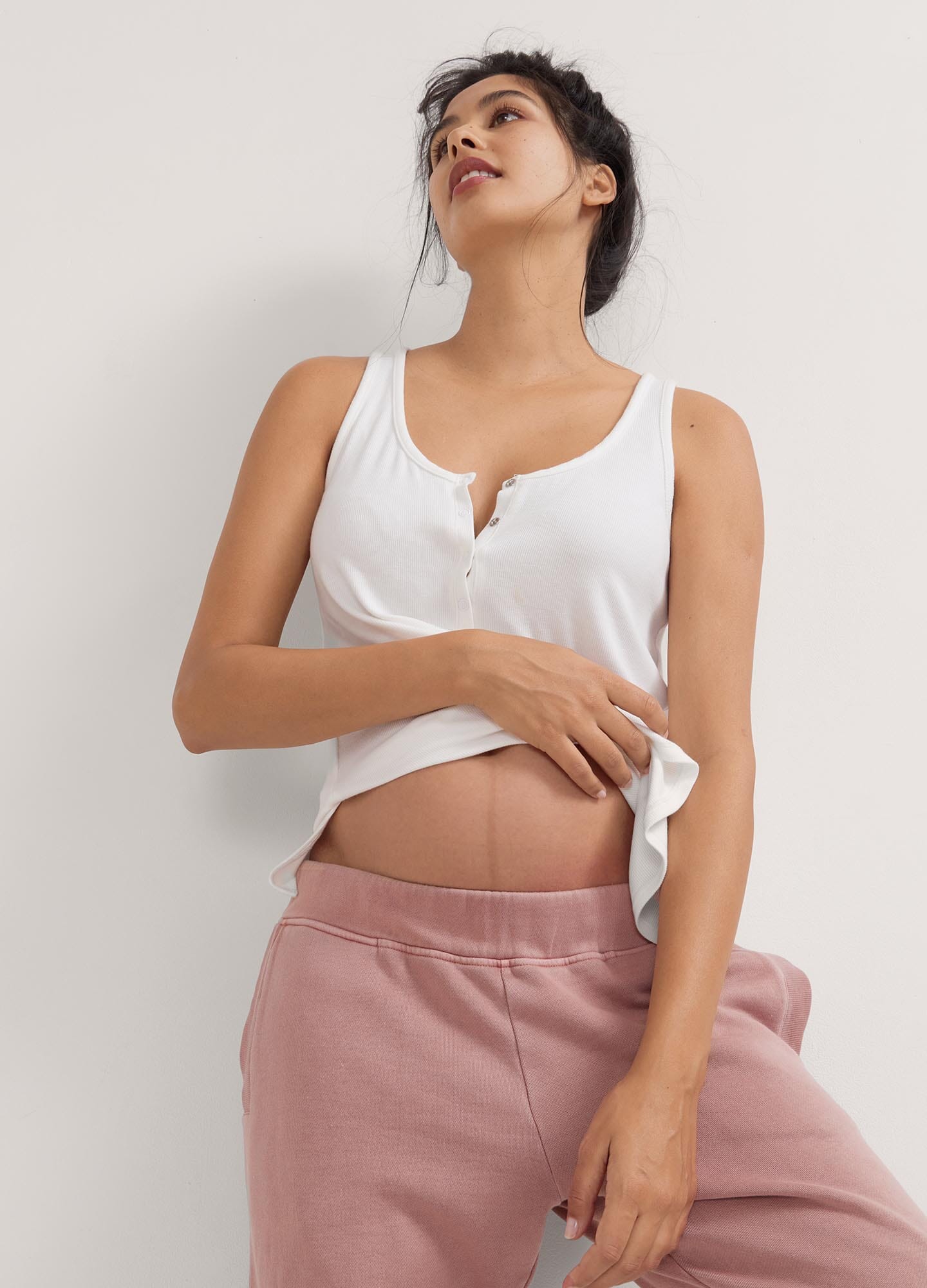 Ultra-Soft Ribbed Nursing Tank Top for Breastfeeding Moms - Comfortable Maternity & Postpartum Wear for Day & Night Use