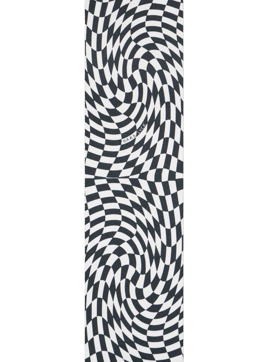 Hard Luck Warped Checkered Grip Tape - Premium Skateboard Grip for Enhanced Board Control - Perfect for Street Skating, Tricks, and Longboard Riding