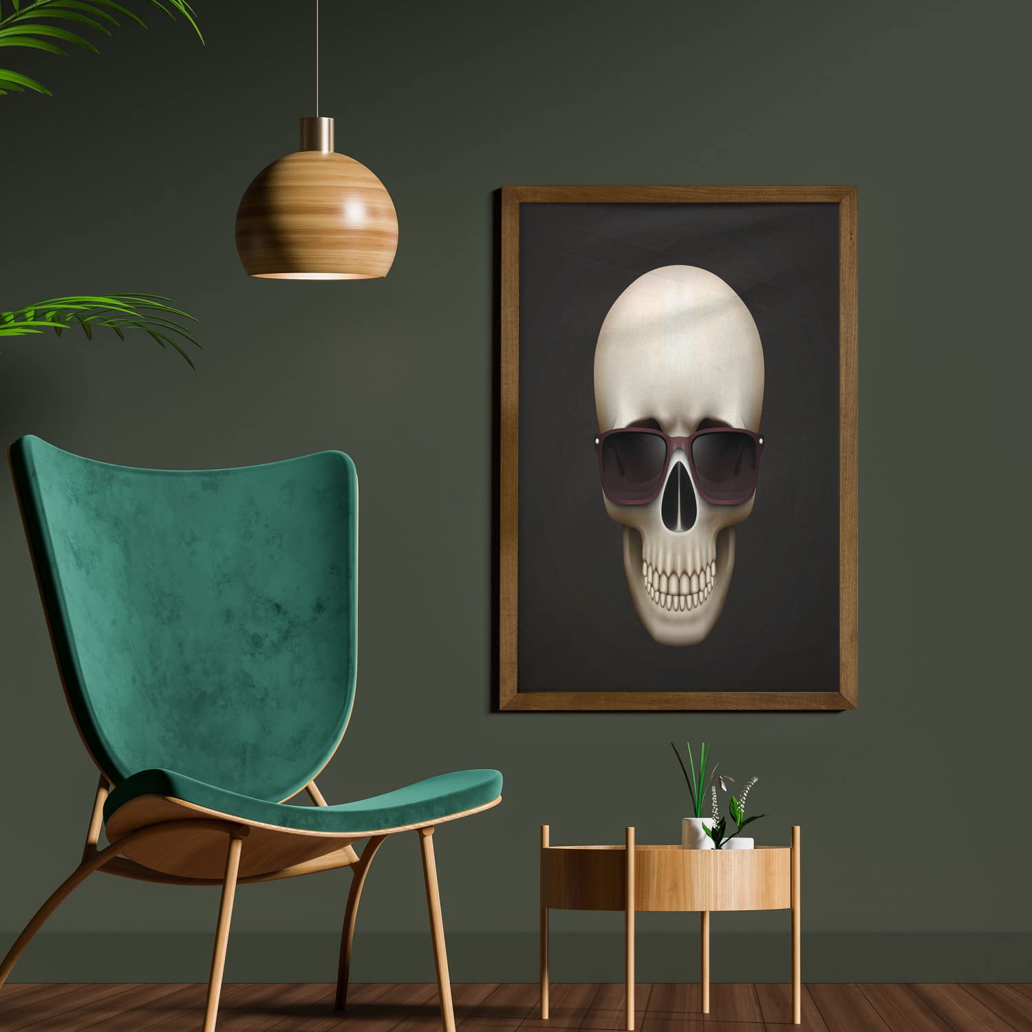 Ambesonne Skull Wall Art with Wood Frame - 23