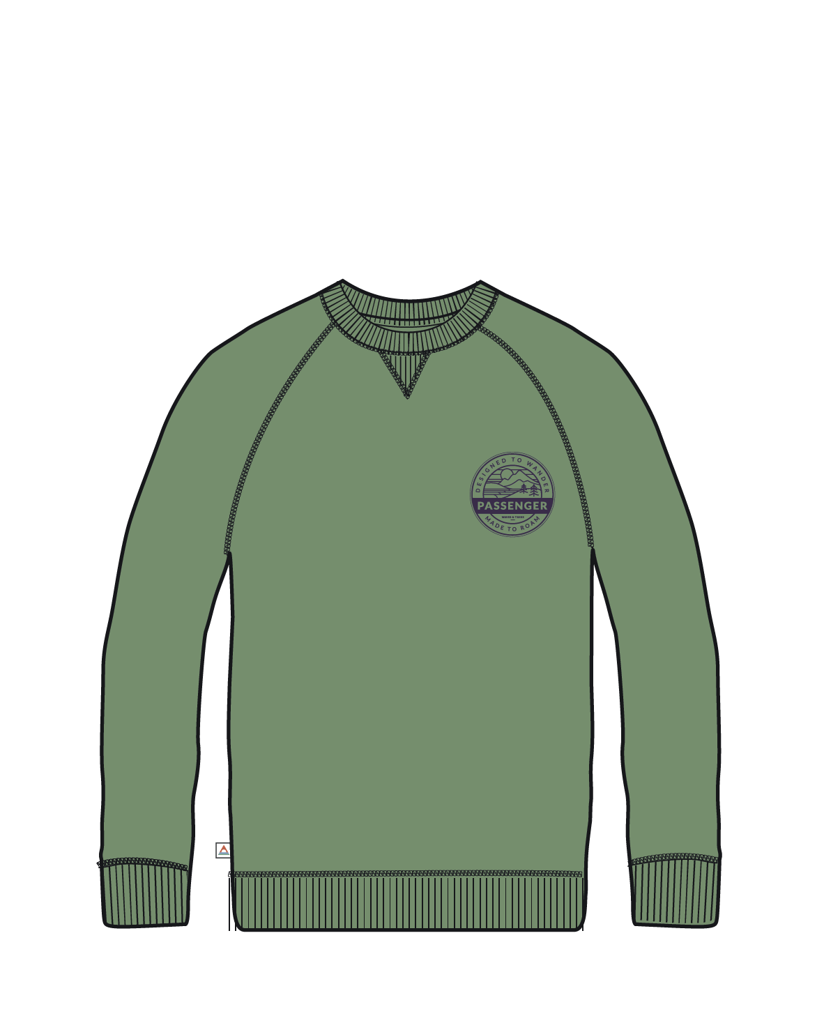 Odyssey Organic Cotton Sweatshirt for Men & Women | Eco-Friendly Casual Pullover | Stem Green | Perfect for Yoga, Lounge & Everyday Wear