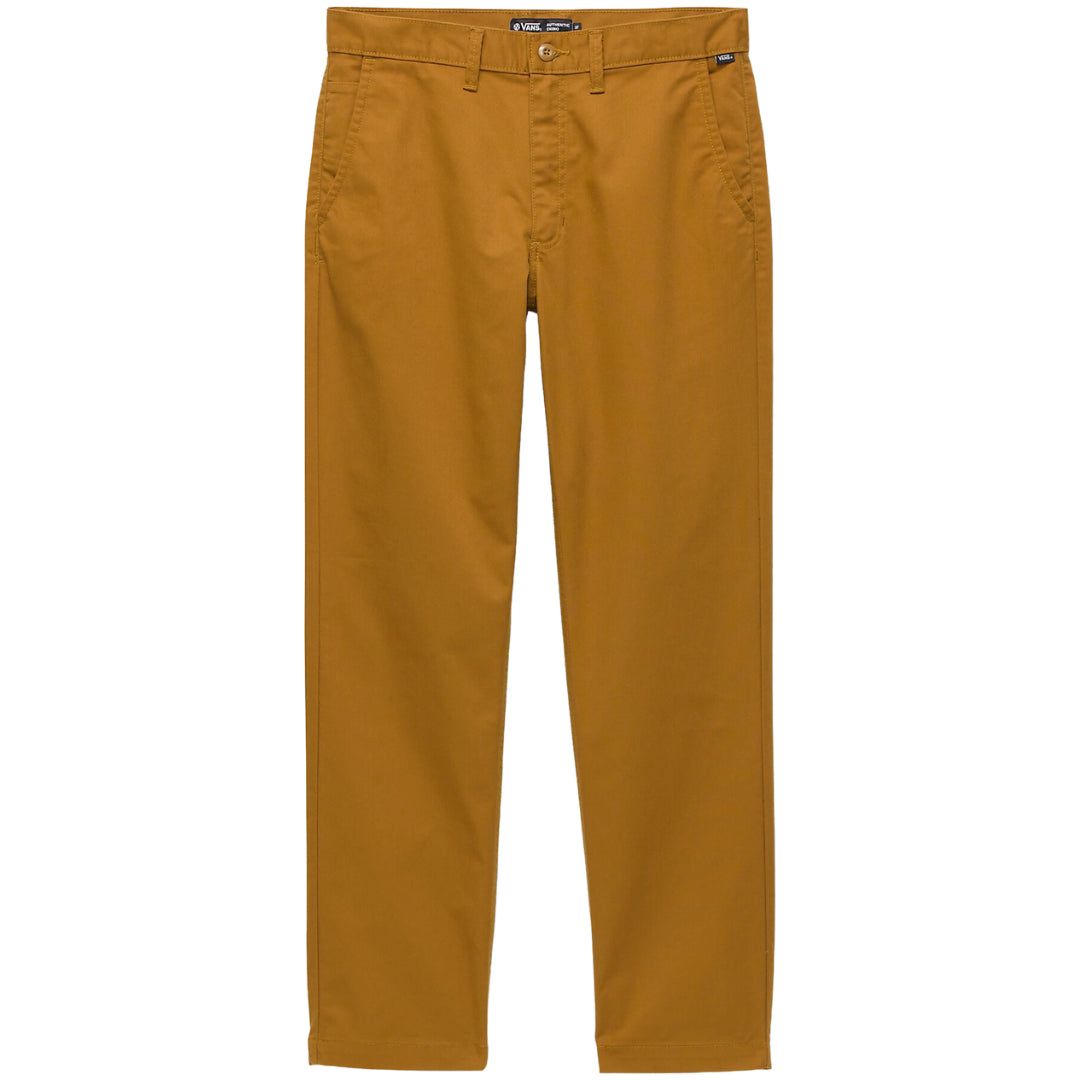 VANS Authentic Relaxed Chino Pants for Men - Comfortable Casual Slim Fit Trousers in Golden Brown | Perfect for Work, Travel & Everyday Wear