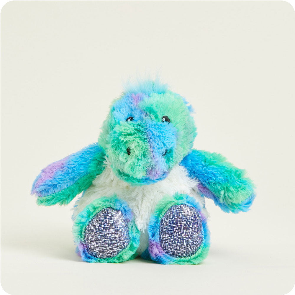 Rainbow Dinosaur Warmies Junior - Soft Plush Stuffed Animal with Lavender Scent for Kids | Perfect for Bedtime, Anxiety Relief & Sensory Play