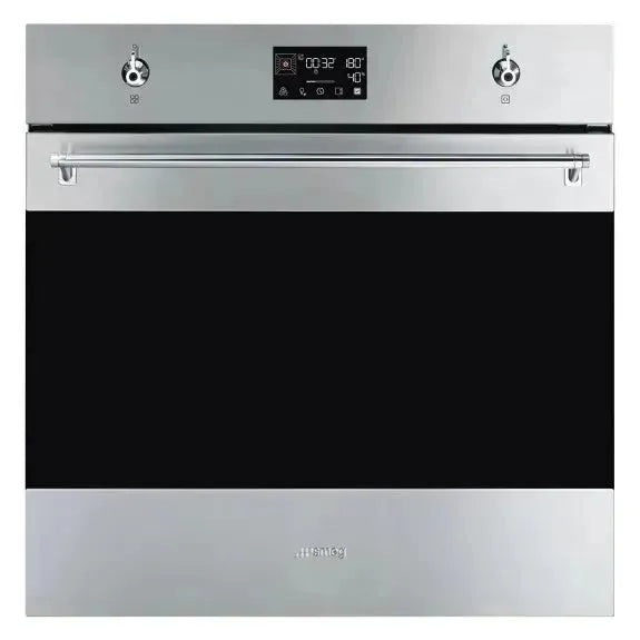 Smeg 60cm Classic Pyrolytic Steam Oven with Probe - Stainless Steel Built-in Oven for Professional Baking & Healthy Cooking | Perfect for Home Chefs & Modern Kitchens