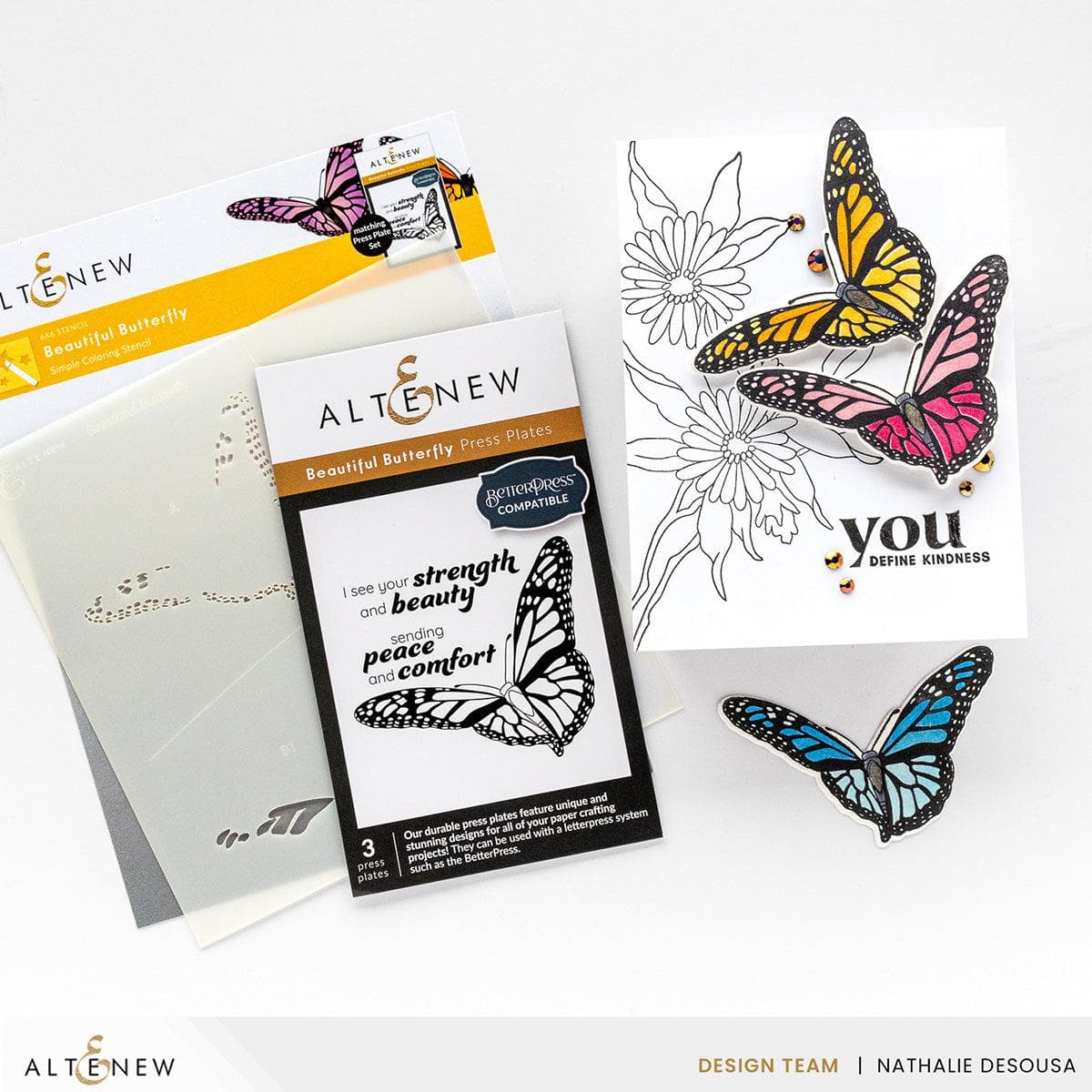 Butterfly Press Plate - Elegant Foil Plate for DIY Scrapbooking, Card Making & Craft Projects - Perfect for Wedding Invitations, Gift Wrapping & Home Decor