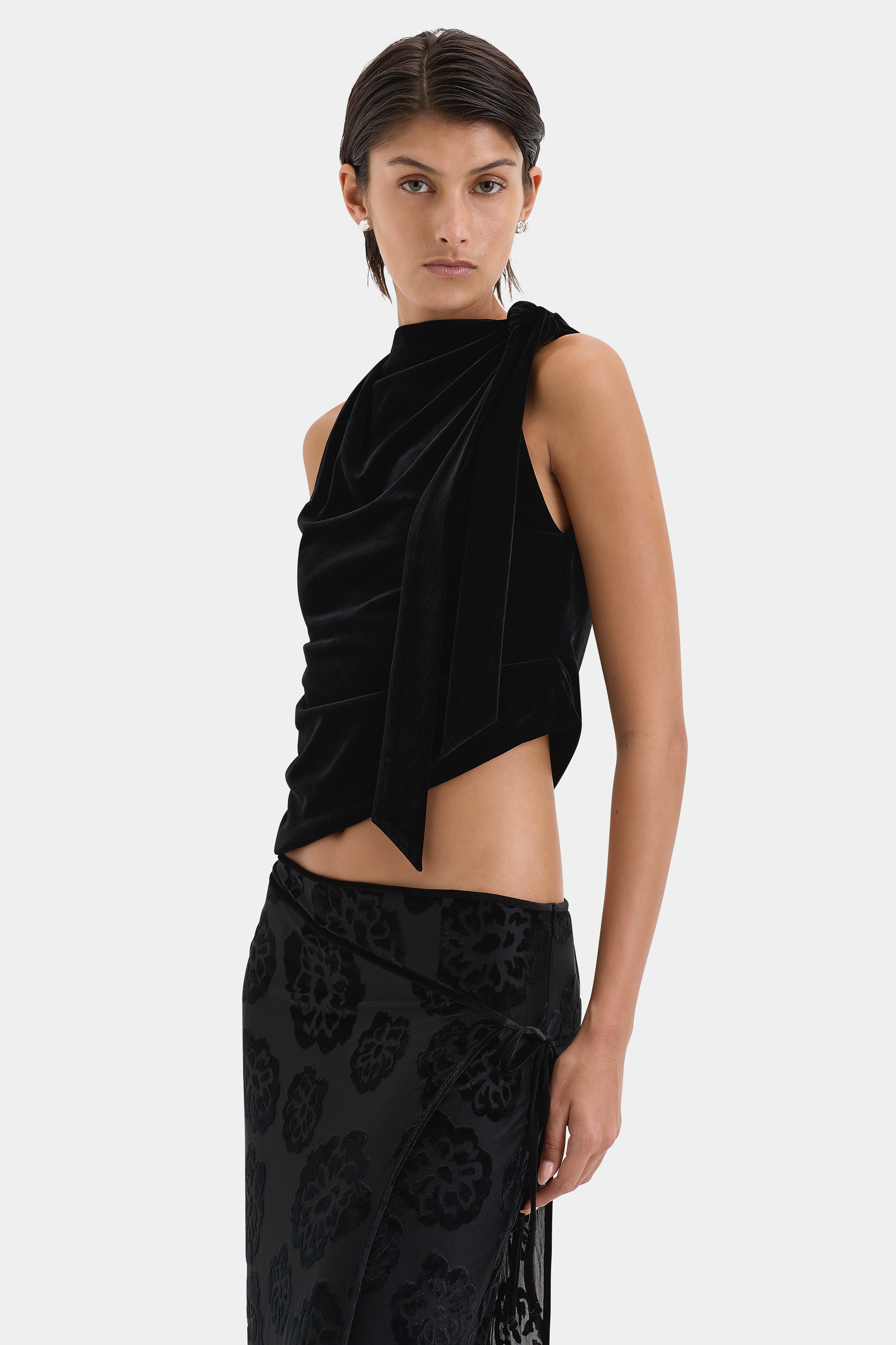 Ettore Drape Top - Elegant Women's Blouse for Work & Evening Wear | Perfect for Office, Date Night & Special Occasions