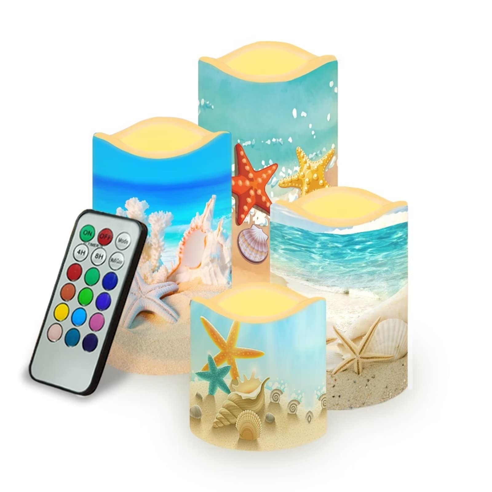DISNIMO 4-Pack Flameless LED Candles with Remote & Timer - Realistic Wax Look for Home Decor