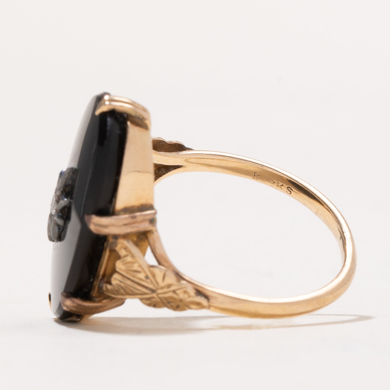 Onyx & Diamond Cocktail Ring for Women | 7.50ct Black Onyx & 0.04ct Diamond | Size 8 | Elegant Evening Party Jewelry for Weddings & Special Occasions