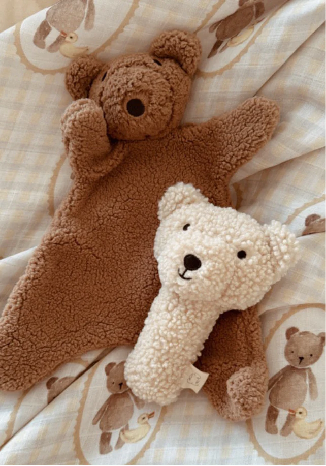 Pop Ya Tot Little Teddy Rattle Toy - Soft Plush Baby Shaker for Newborns & Infants - Perfect for Playtime, Nursery Decor, and Sensory Development