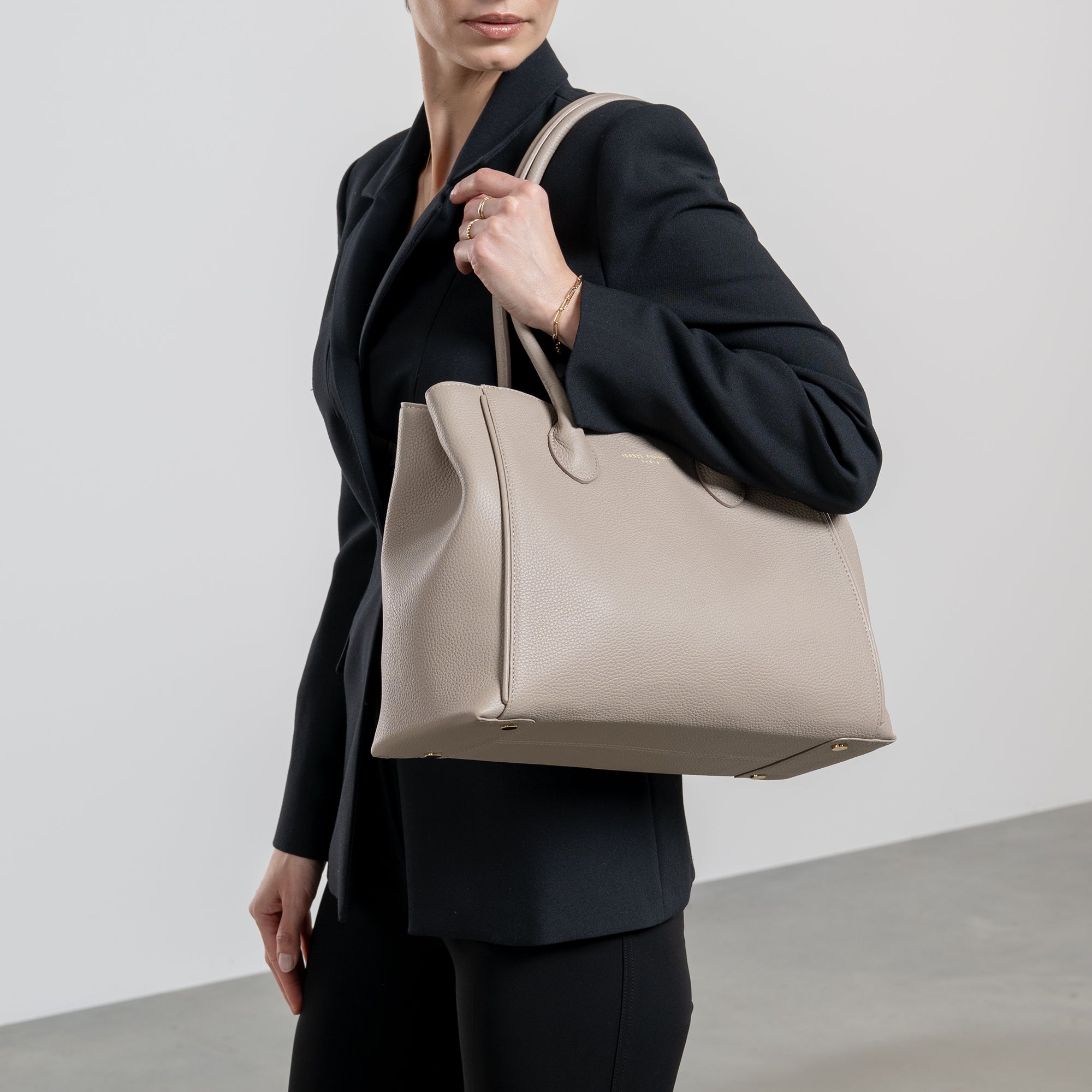 Honoré Cloe Taupe Calfskin Leather Handbag for Women - Elegant Designer Purse for Work, Travel & Everyday Use