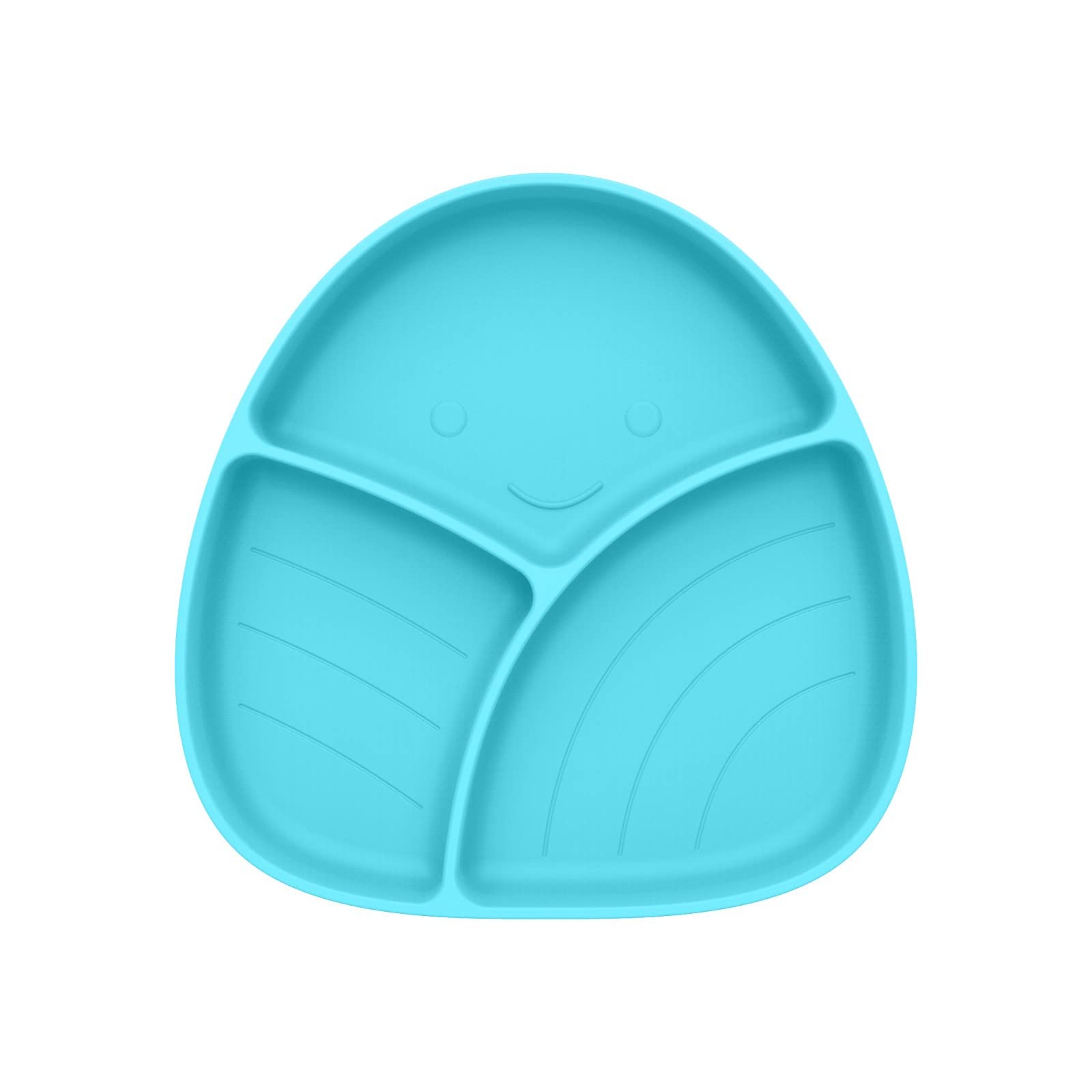 Dinosaur Silicone Baby Plates & Utensils Set - BPA-Free Non-Slip Toddler Feeding Dish with Suction Cup - Perfect for High Chair, Kitchen Table, and Travel Mealtime (Fun Dino Design, One Size)