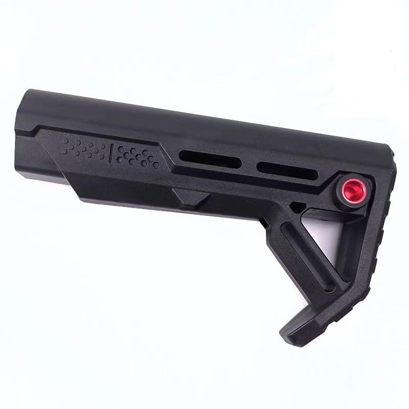 Lightweight Fixed Stock for AR-15 - MOD Red & Black Tactical Rifle Accessory | Perfect for Hunting, Target Shooting & Home Defense