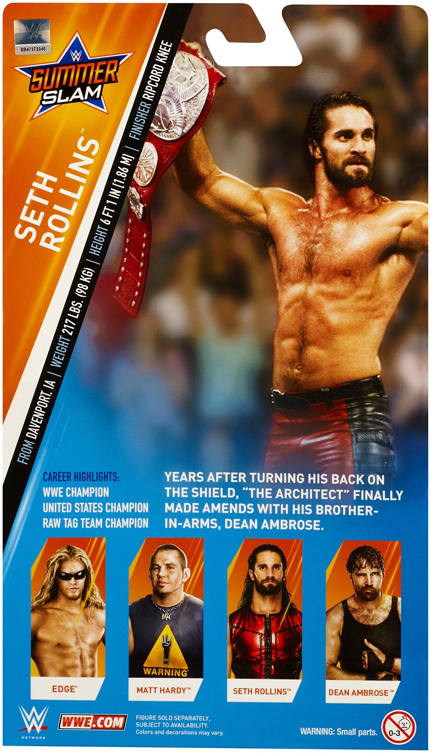 WWE Summerslam Elite Collection Seth Rollins Action Figure - Authentic Wrestling Toy for Kids & Collectors - Perfect for Play, Display & Gifts